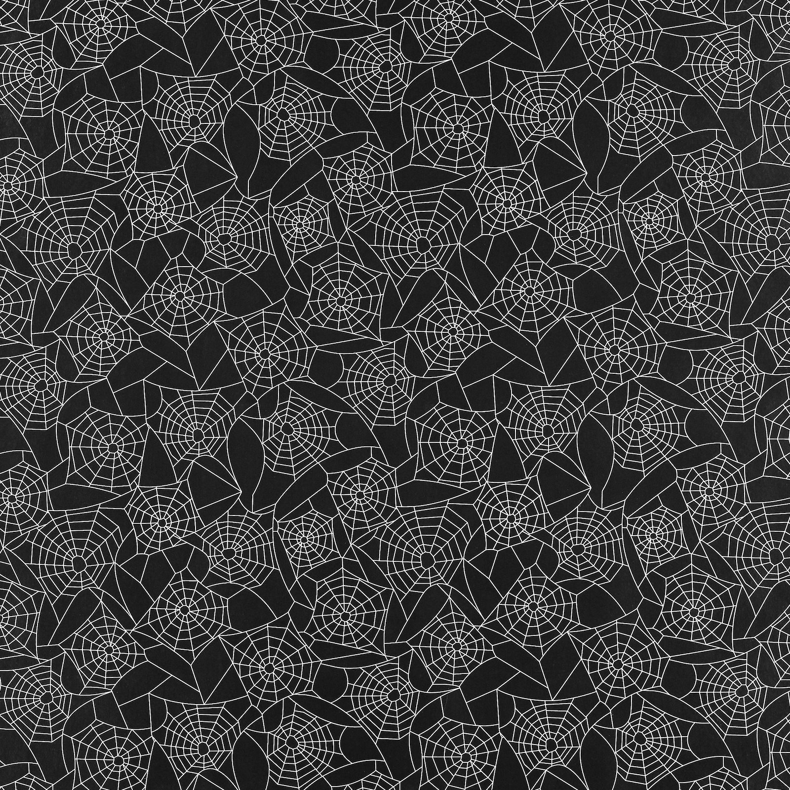 Non-woven oil cloth black w white cobweb 861531_pack_sp