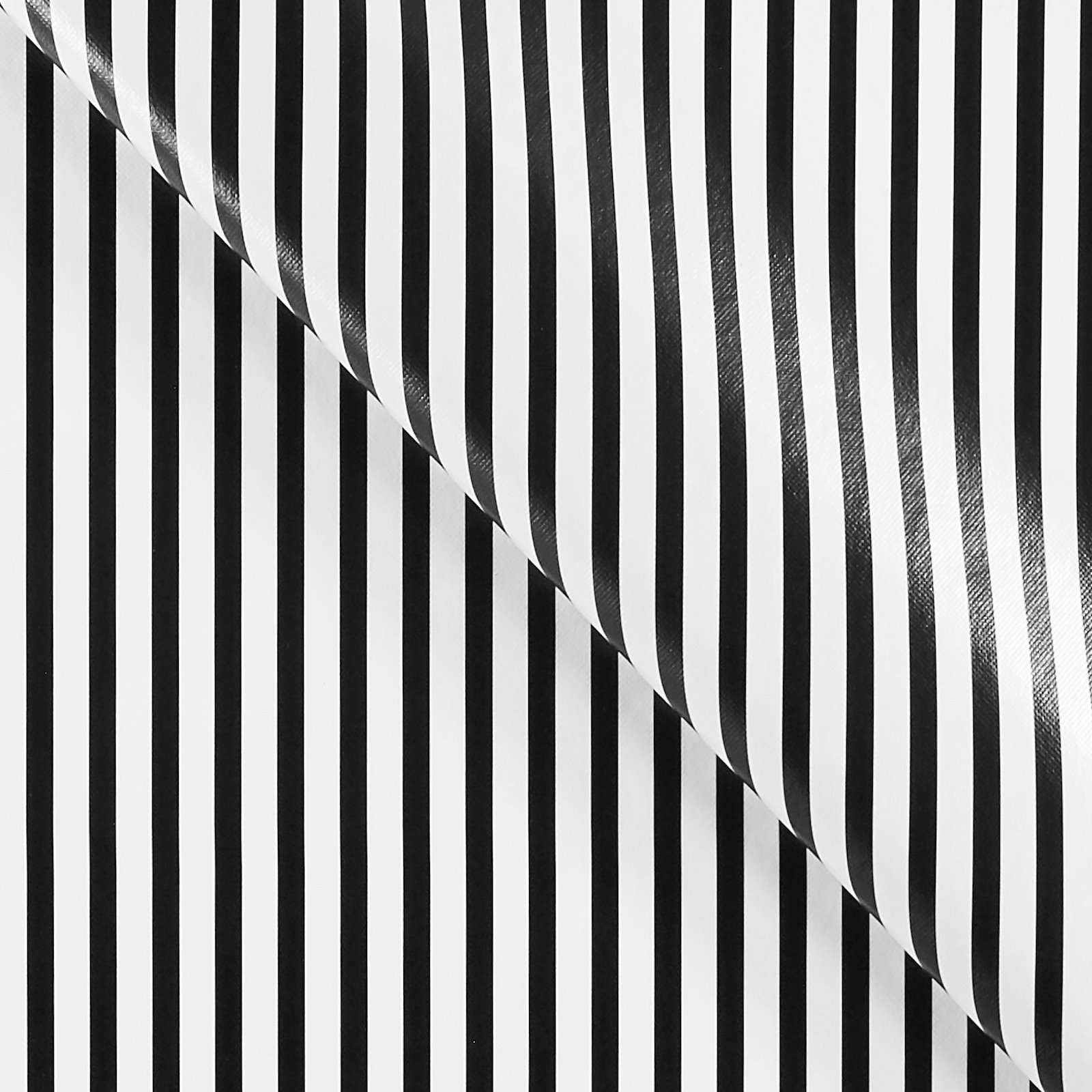 Non-woven oilcloth black/white stripes 860494_pack