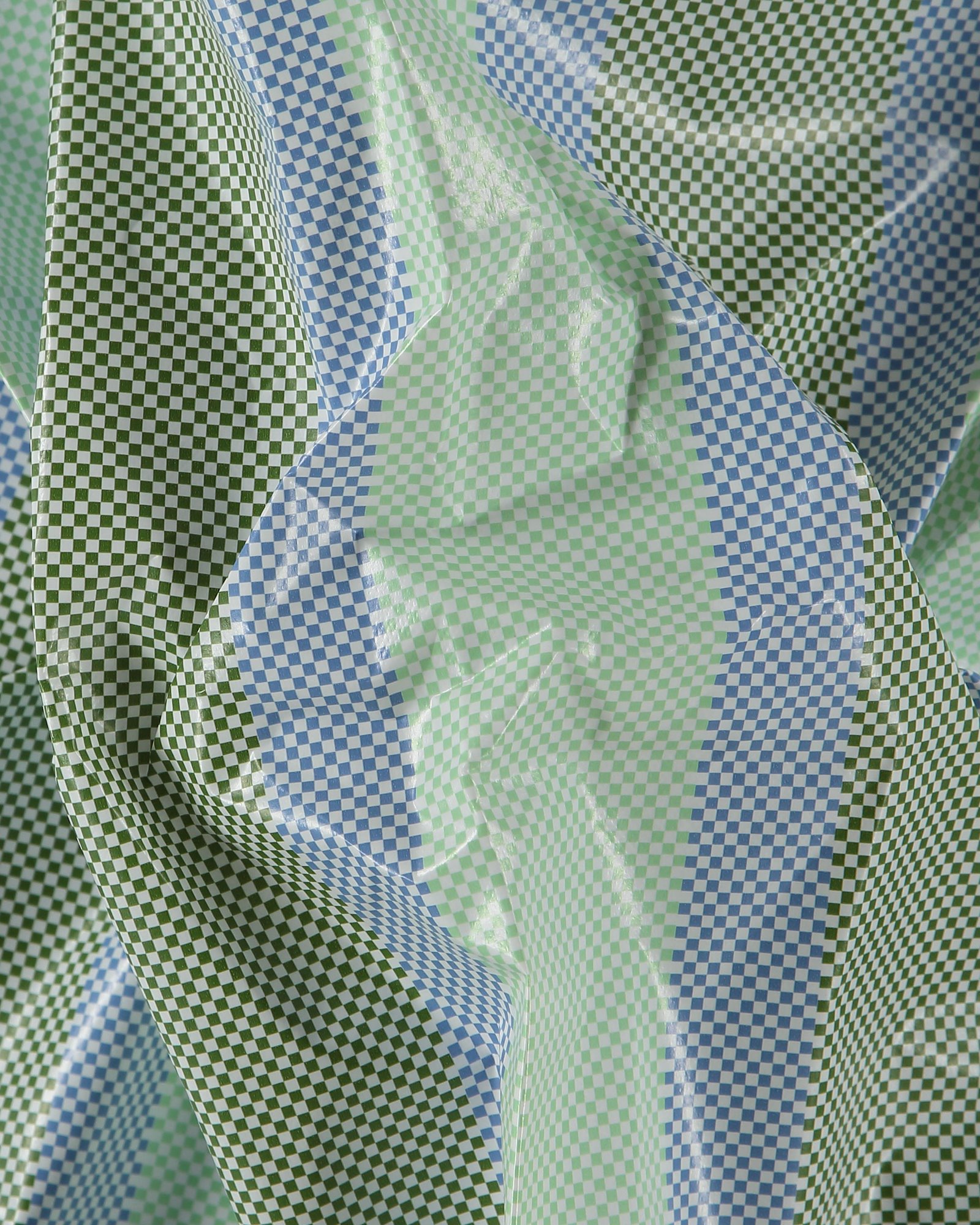 Non-woven oilcloth green/blue stripes 861733_pack