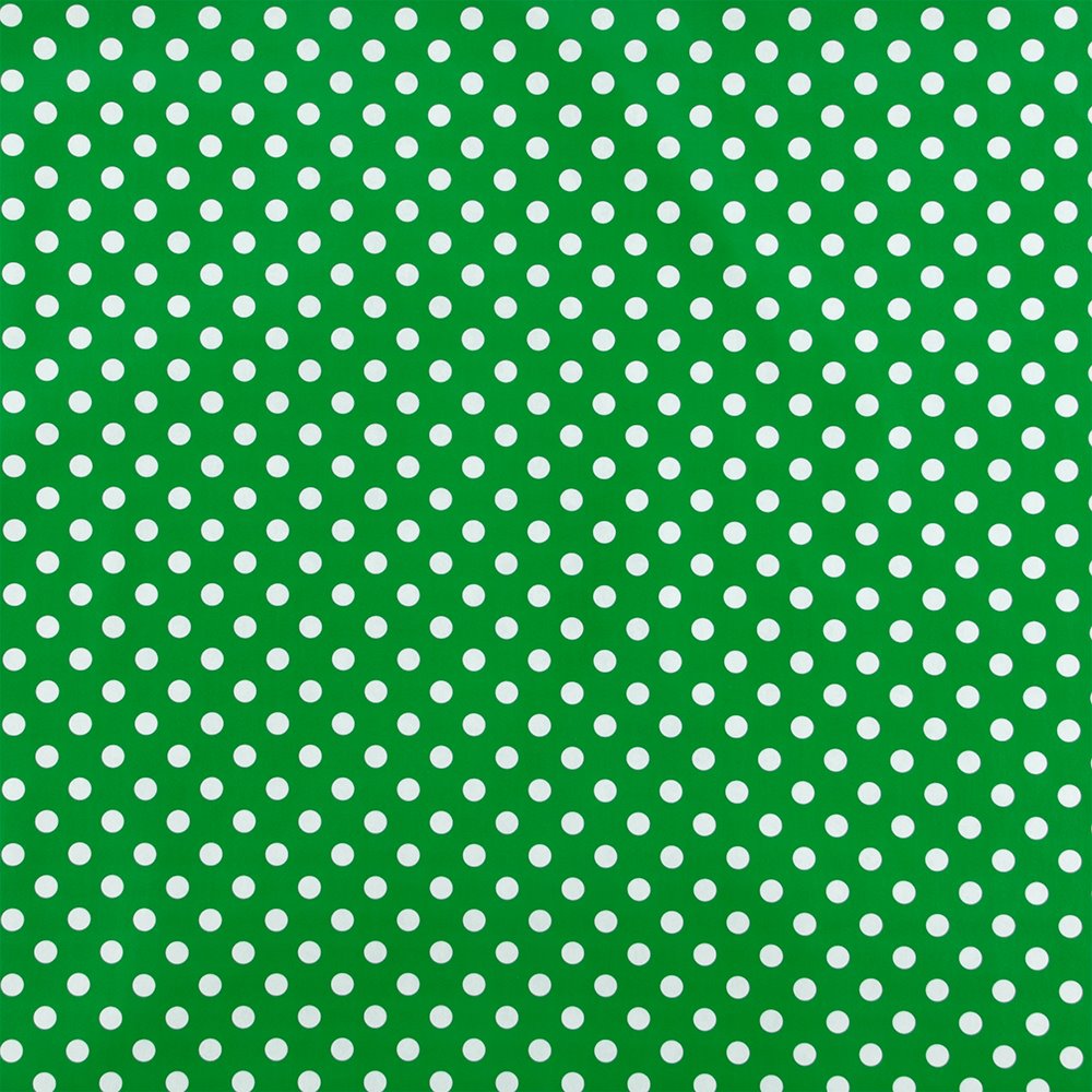 Non-woven oilcloth green w white dots 861374_pack_sp