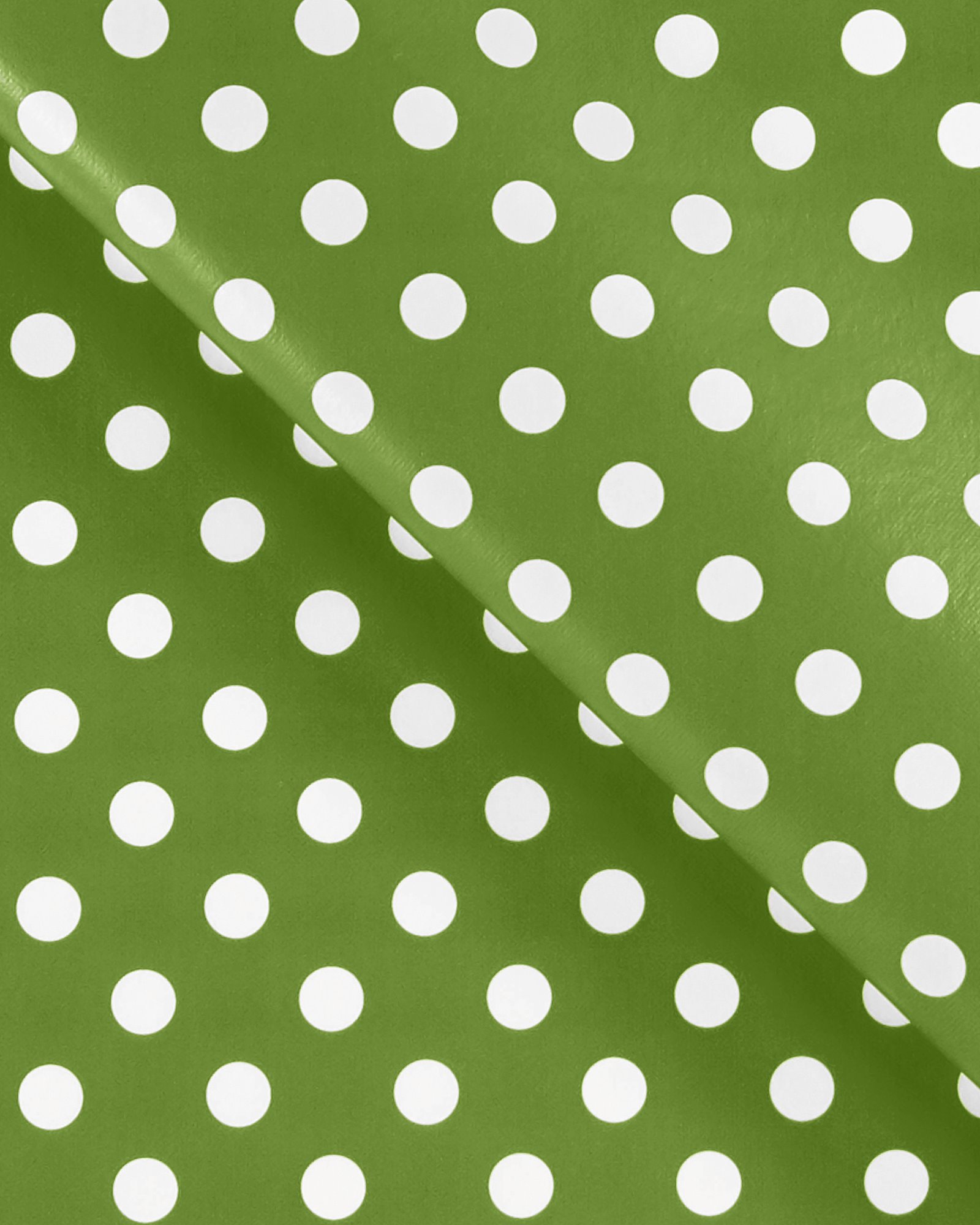 Non-woven oilcloth green w white dots 861374_pack