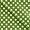 Non-woven oilcloth green w white dots