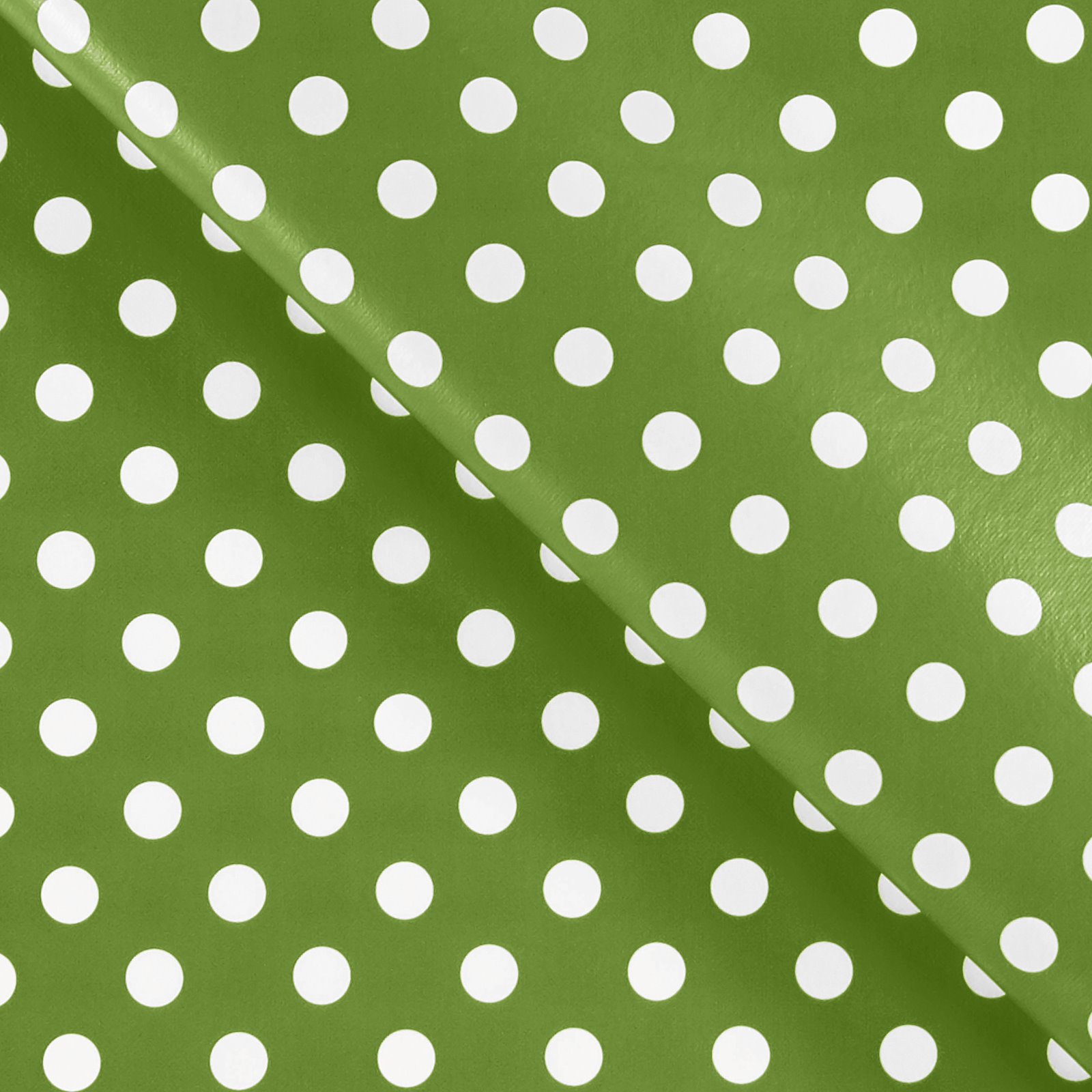 Non-woven oilcloth green w white dots 861374_pack