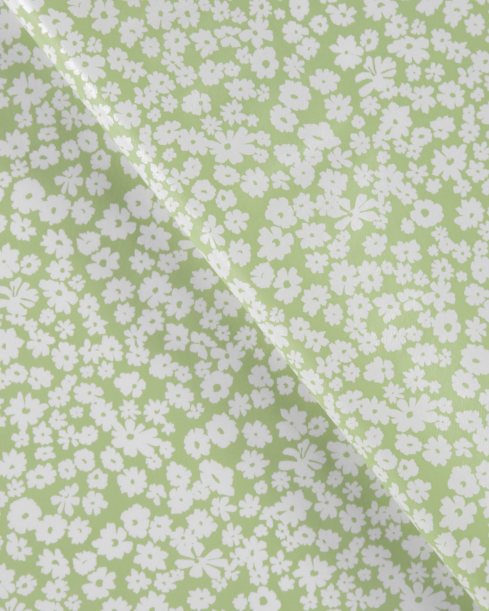 Non-woven oilcloth light sage w flower 866136_pack