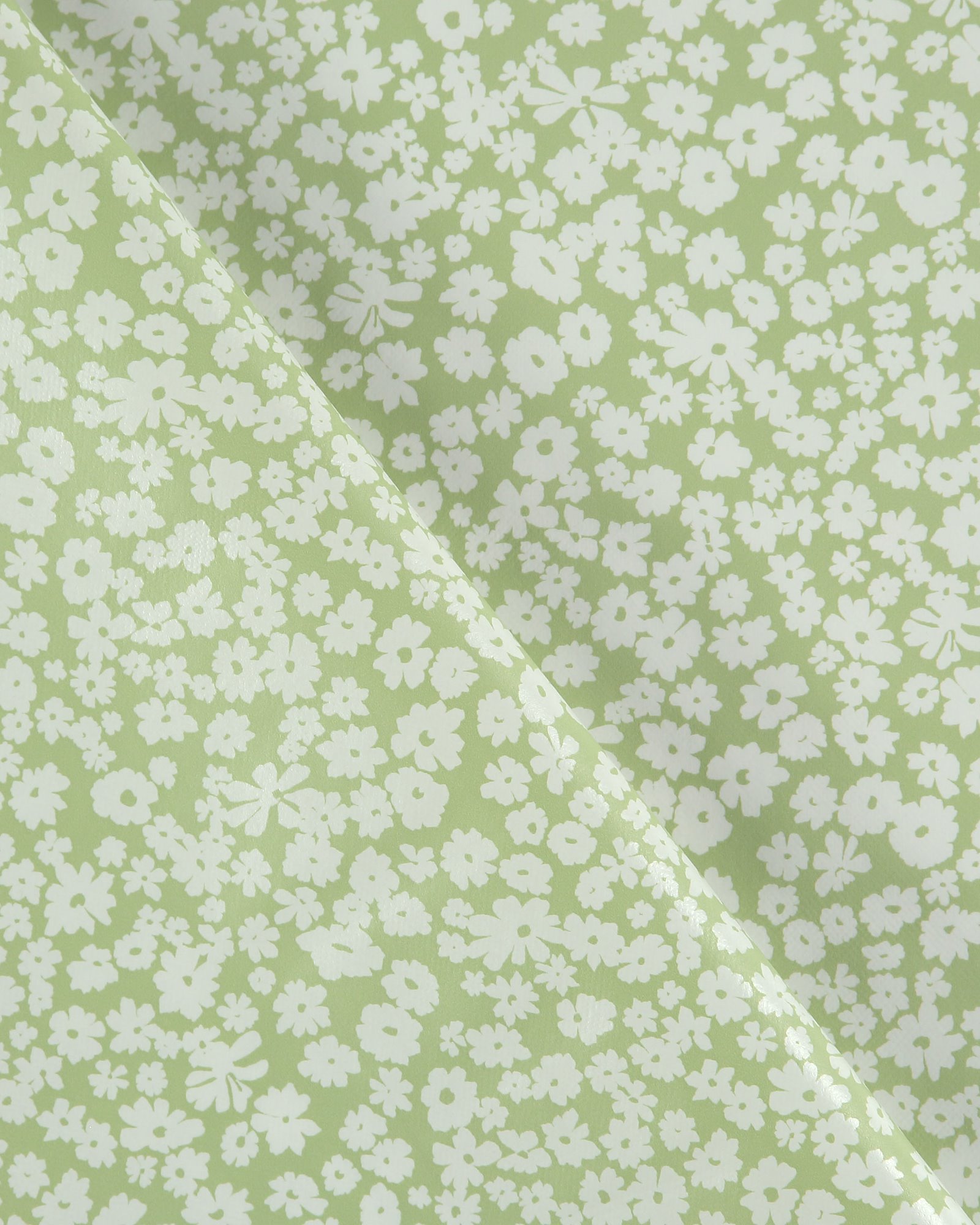 Non-woven oilcloth light sage w flower 866136_pack