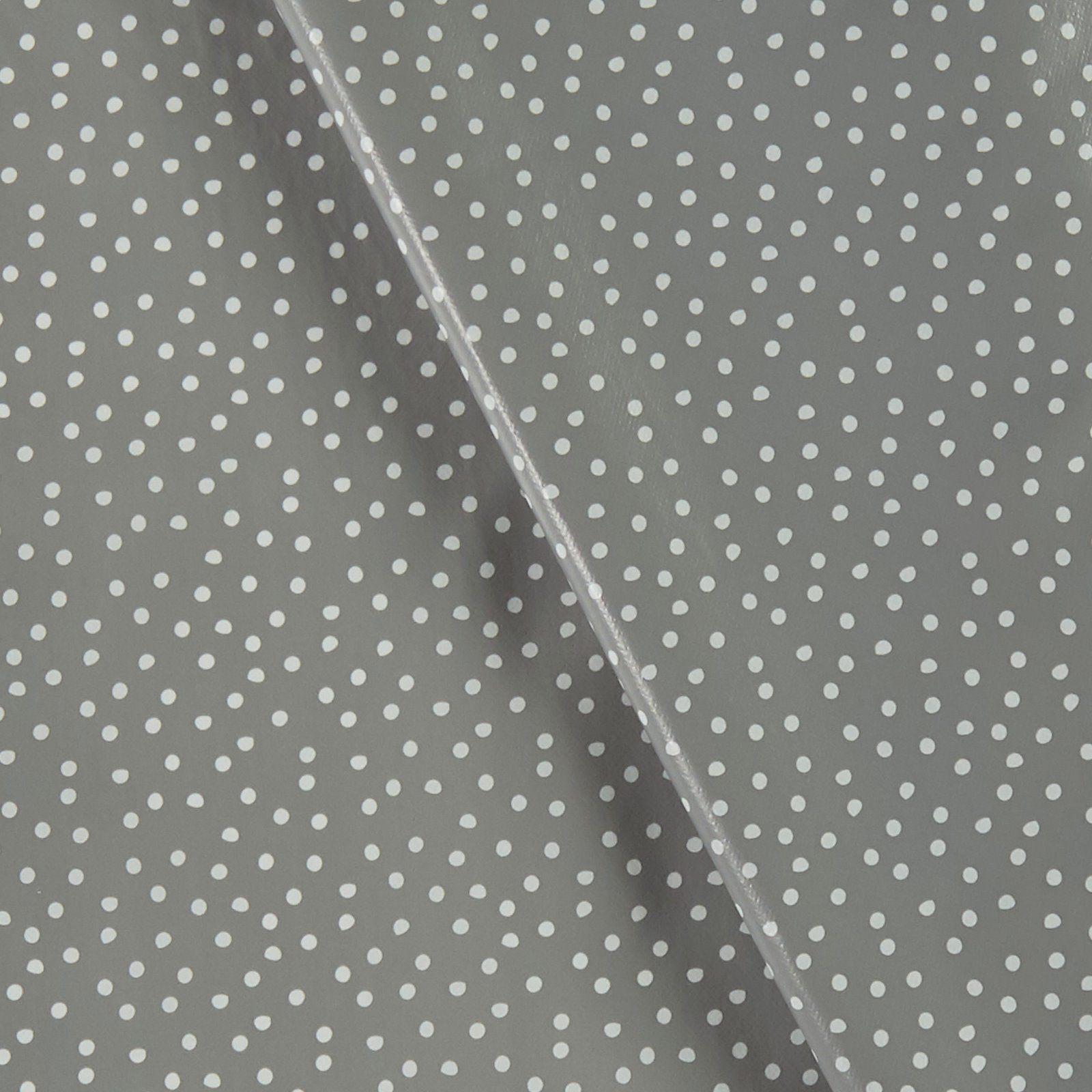 Non-woven oilcloth lt grey w white dots 866151_pack