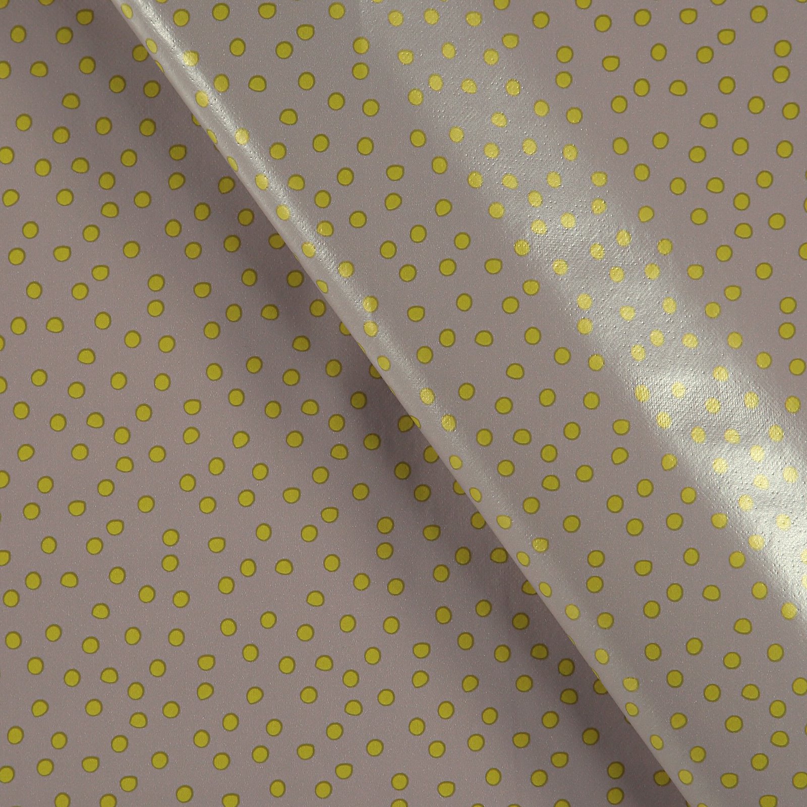 Non-woven oilcloth purple w gold dots 866127_pack