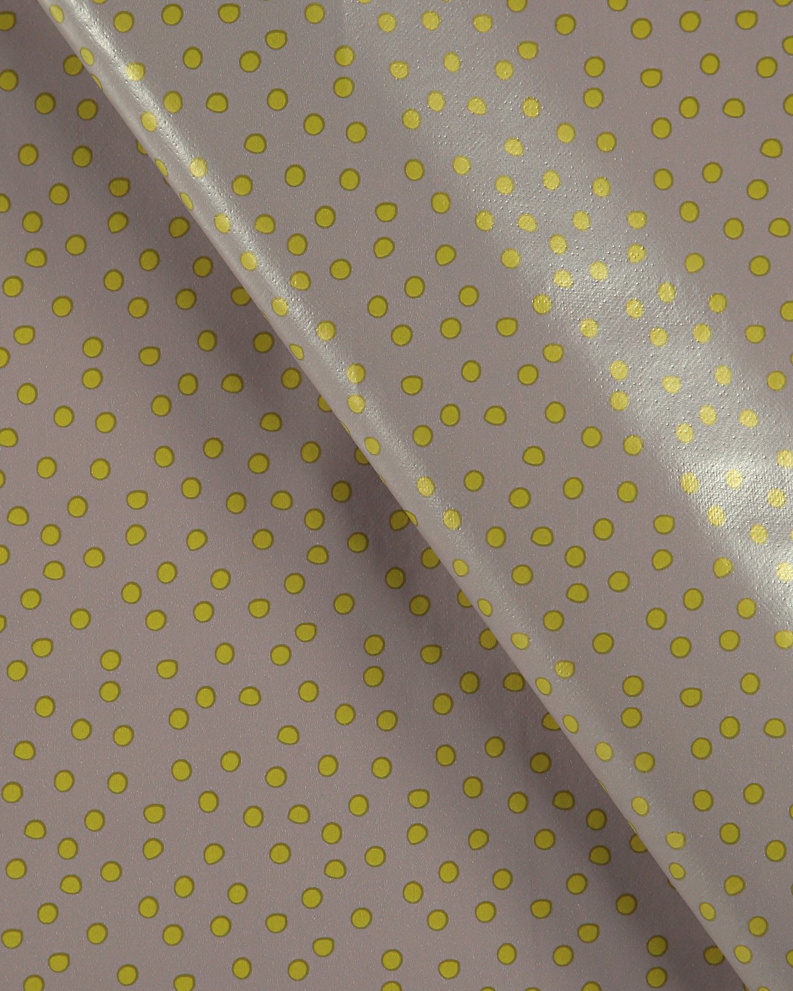 Non-woven oilcloth purple w gold dots 866127_pack