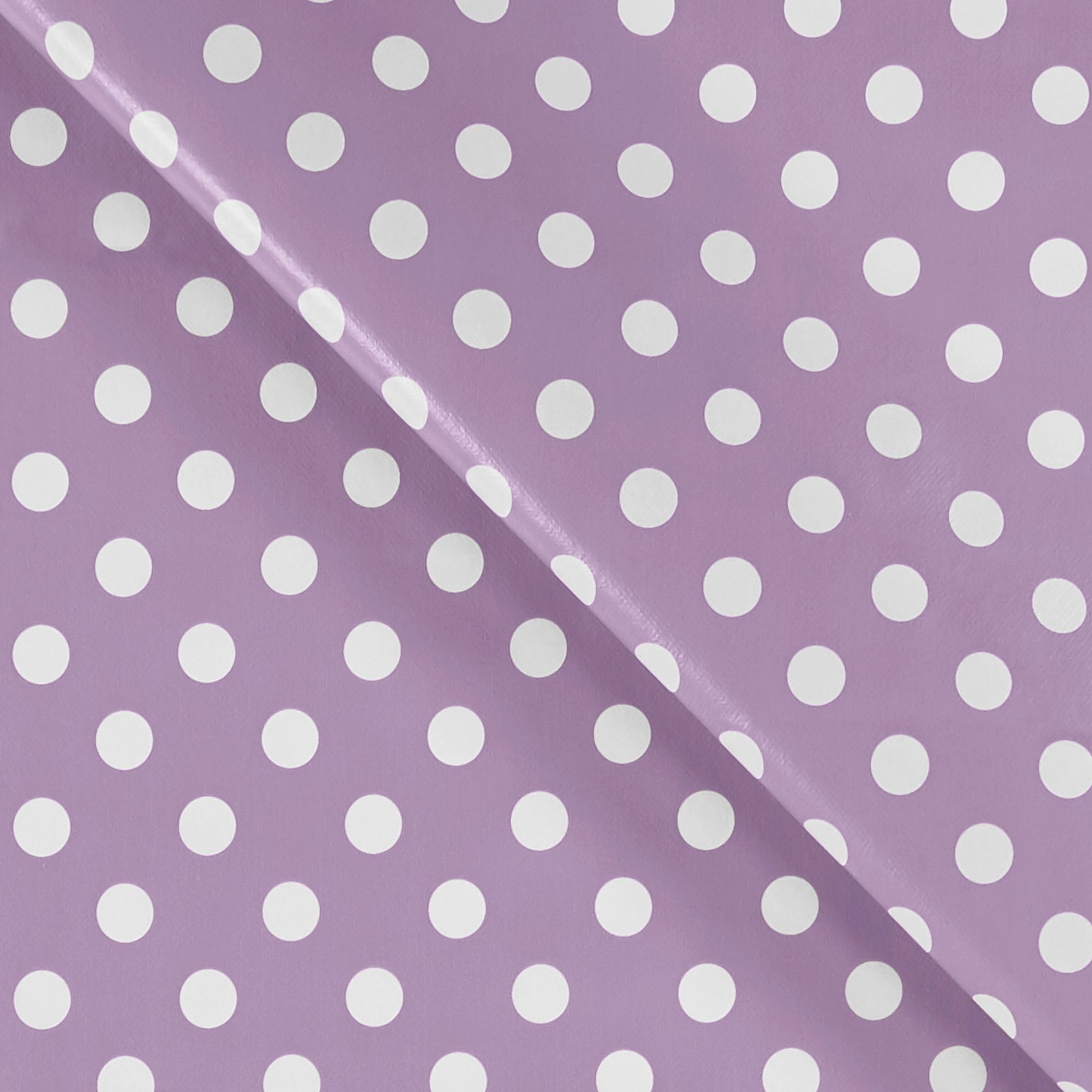 Non-woven oilcloth purple w white dots 866118_pack