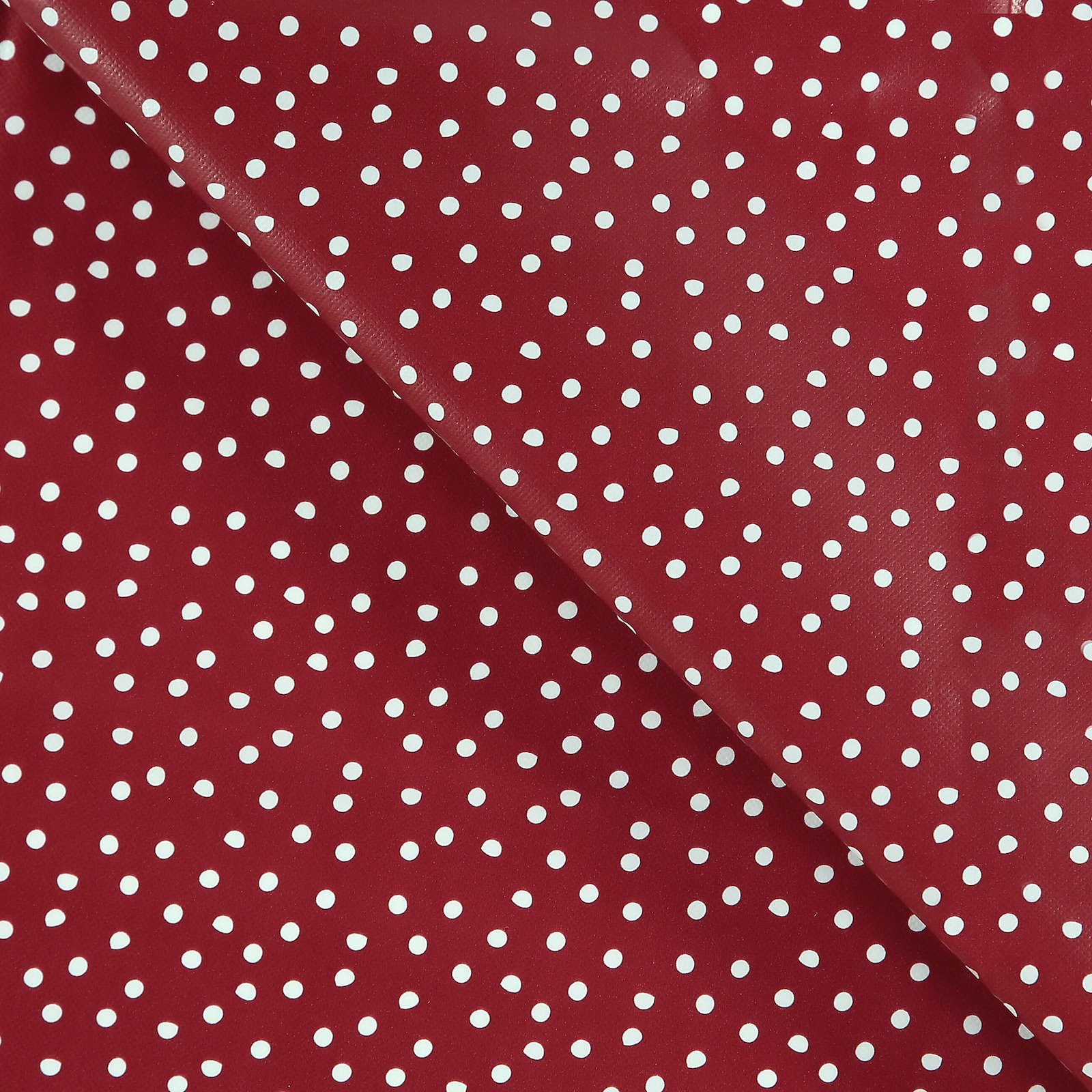 Non-woven oilcloth red w white dots 866125_pack