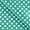 Non-woven oilcloth turquoise/ white dot