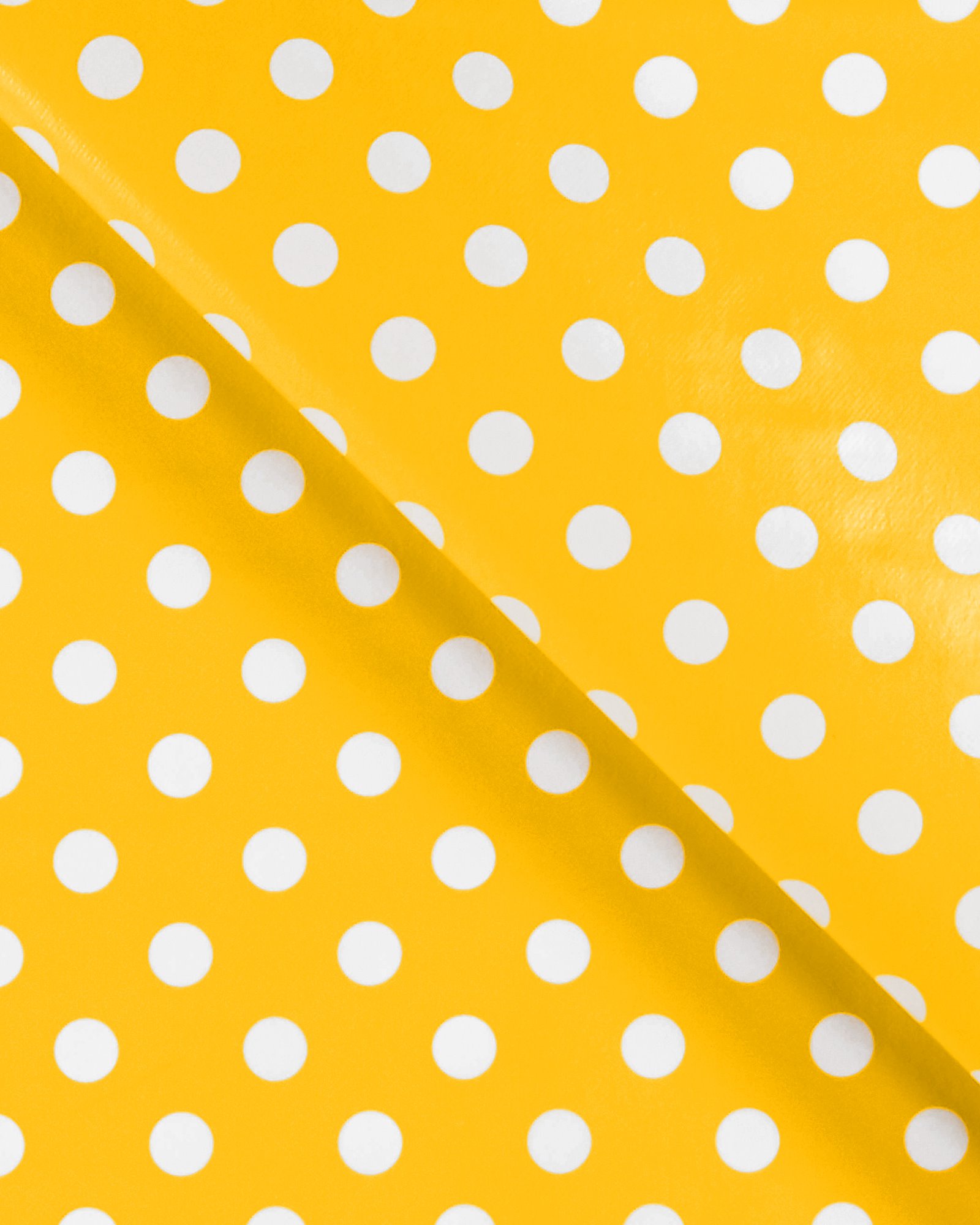 Non-woven oilcloth yellow w white dots 861376_pack