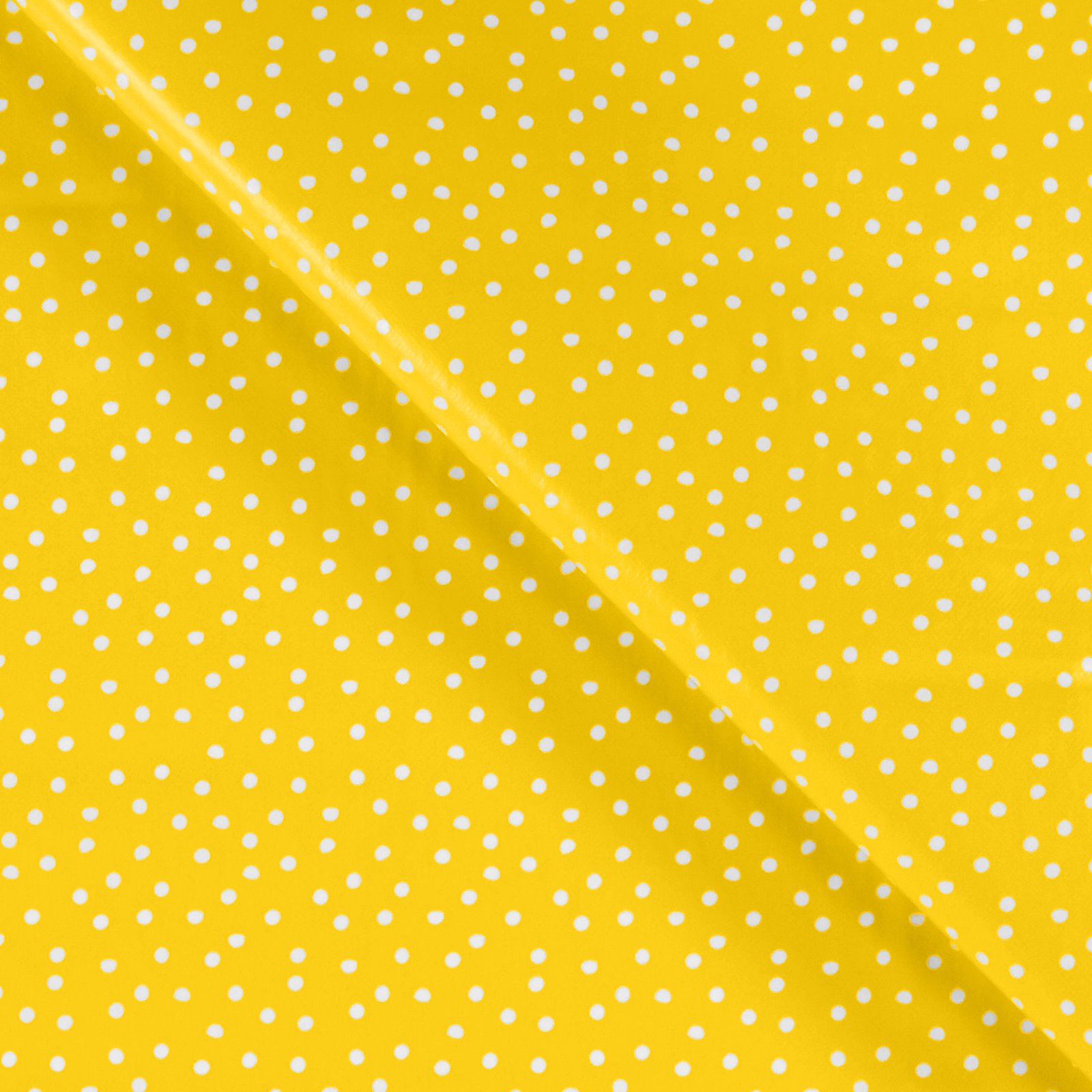 Non-woven oilcloth yellow w white dots 866115_pack