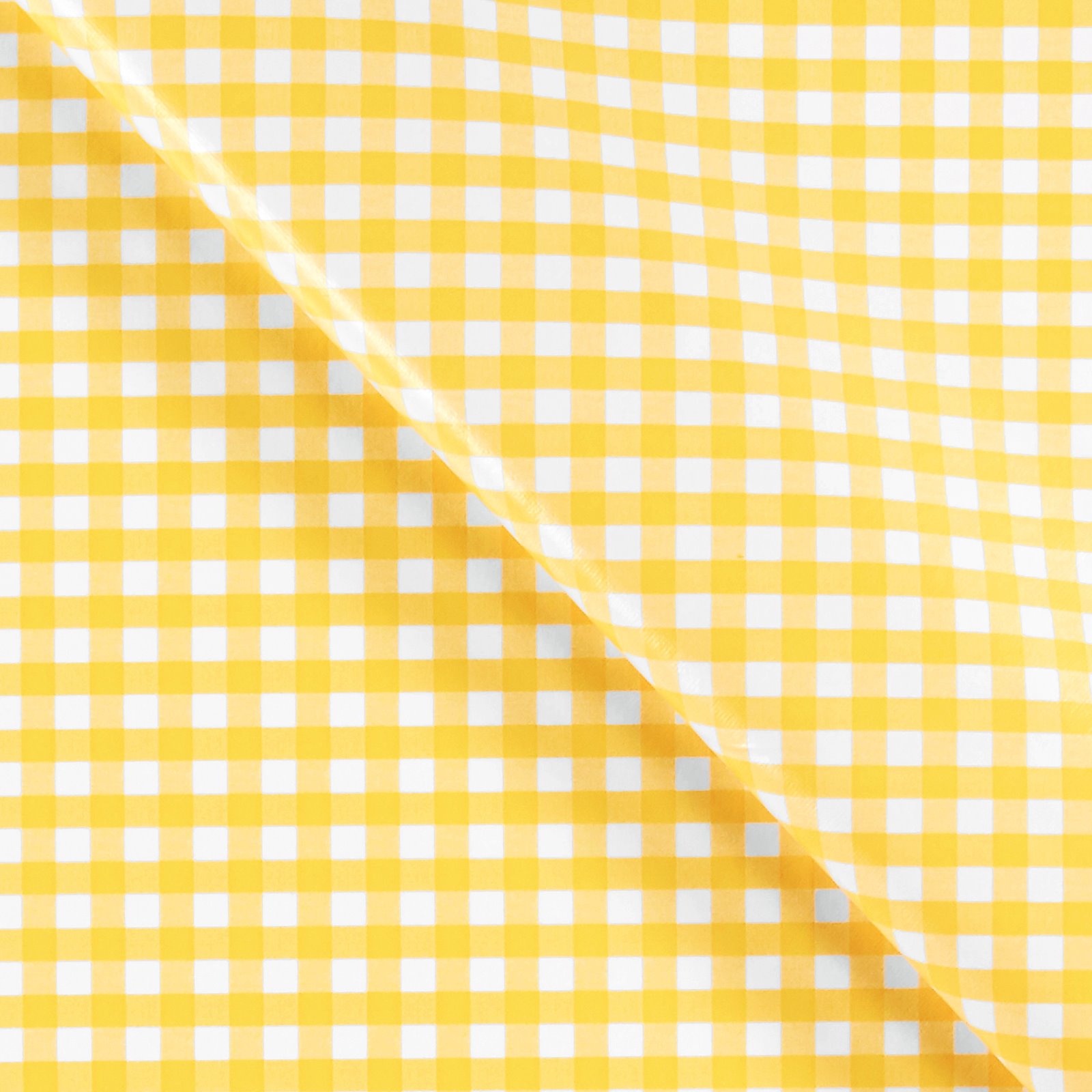 Non-woven oilcloth yellow/white check 861725_pack