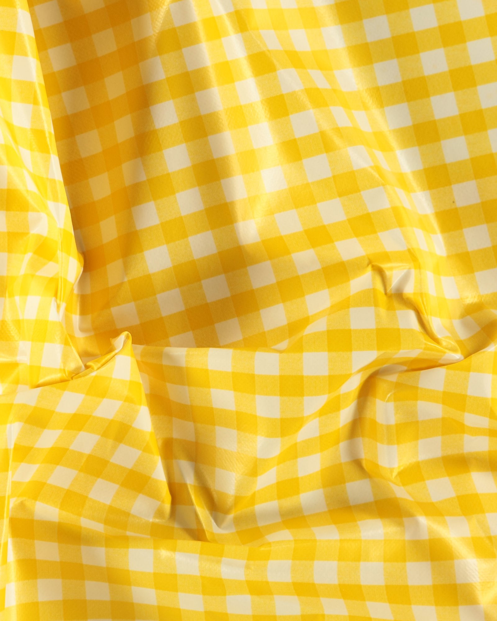 Non-woven oilcloth yellow/white check 861725_pack