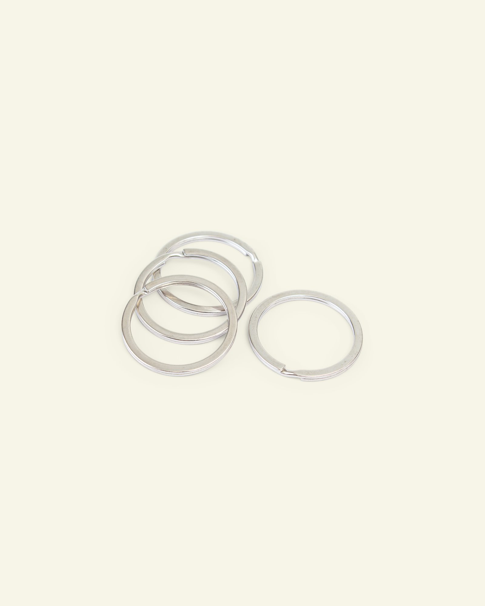 Nyckelring metall 35/30mm silver 4st 45702_pack