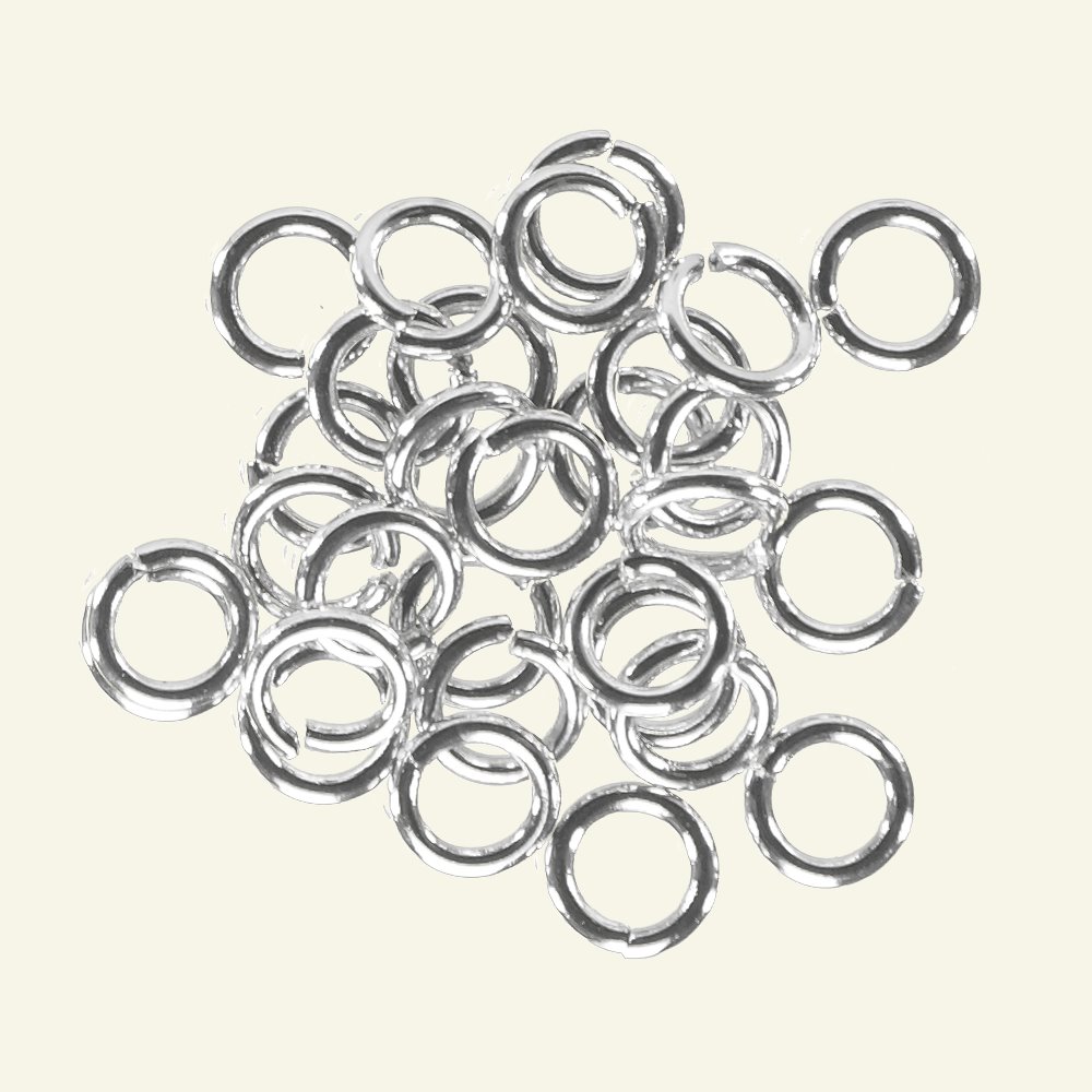 O-ring 10mm/6,5mm sølvfarvet 30stk 45741_pack