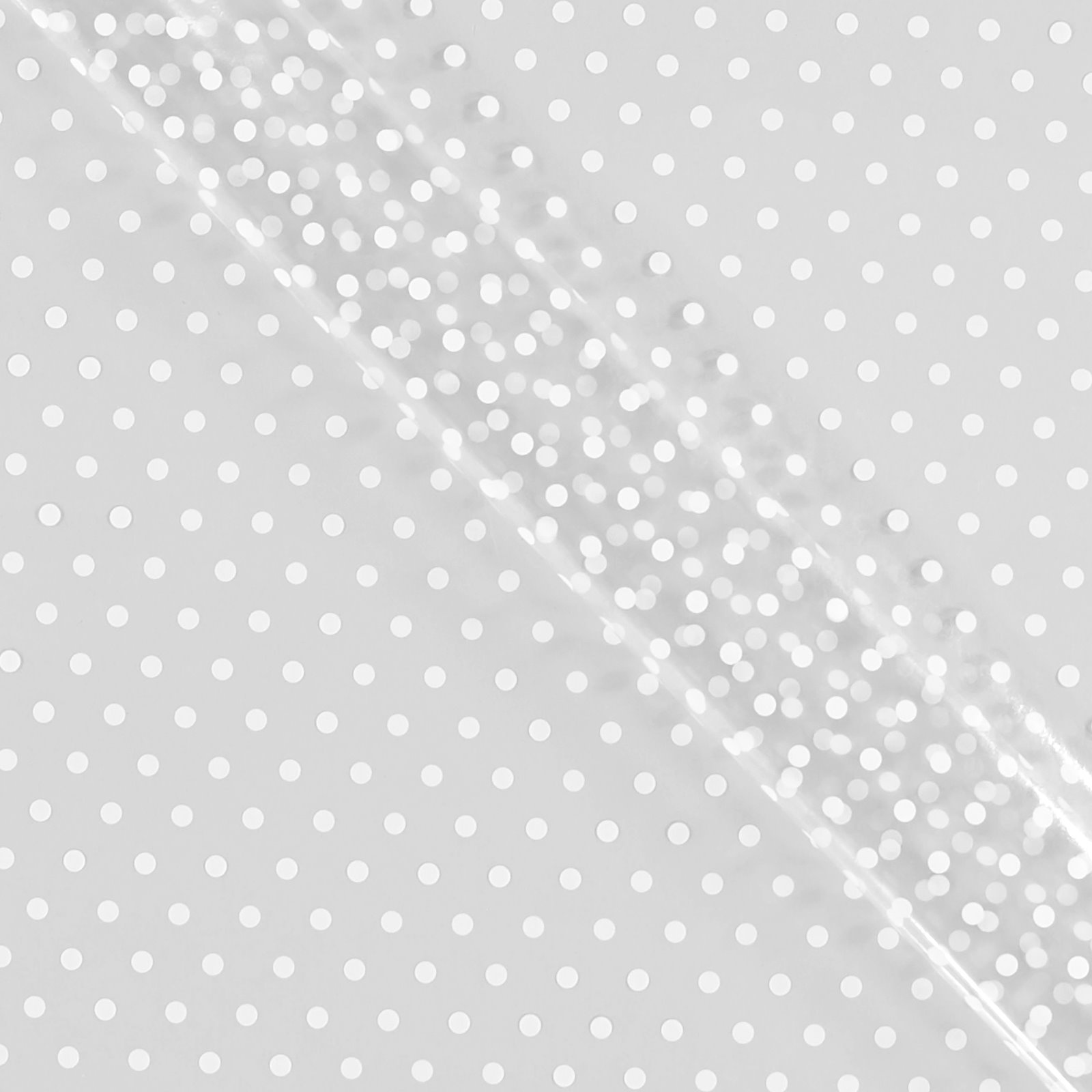 Oil cloth transparent w white dots 861101_pack