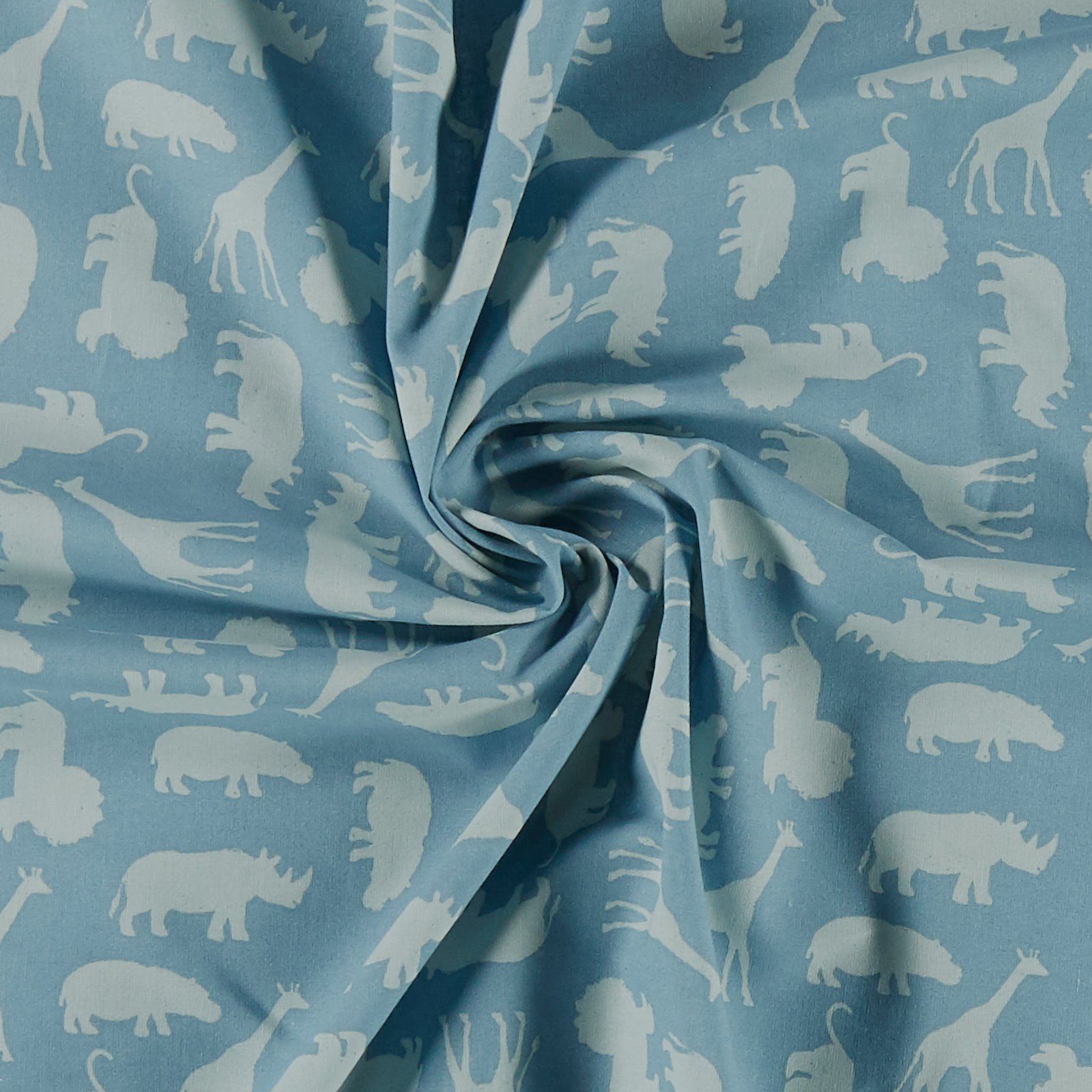Organic cotton dusty blue safari animal 780796_pack