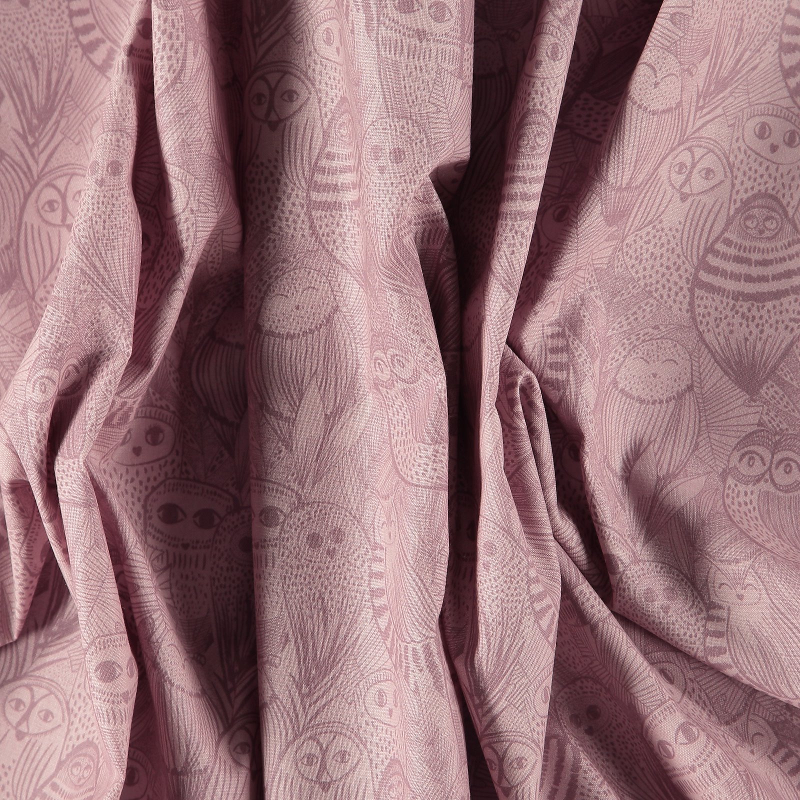 Organic cotton dusty pink with owls 780500_pack