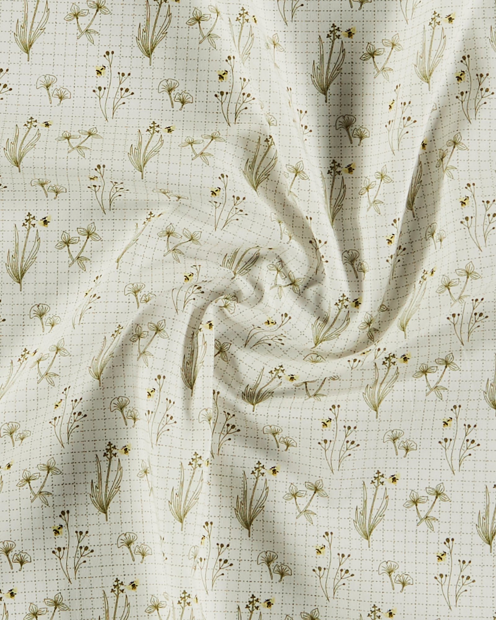 Organic cotton white w check and flower 780777_pack