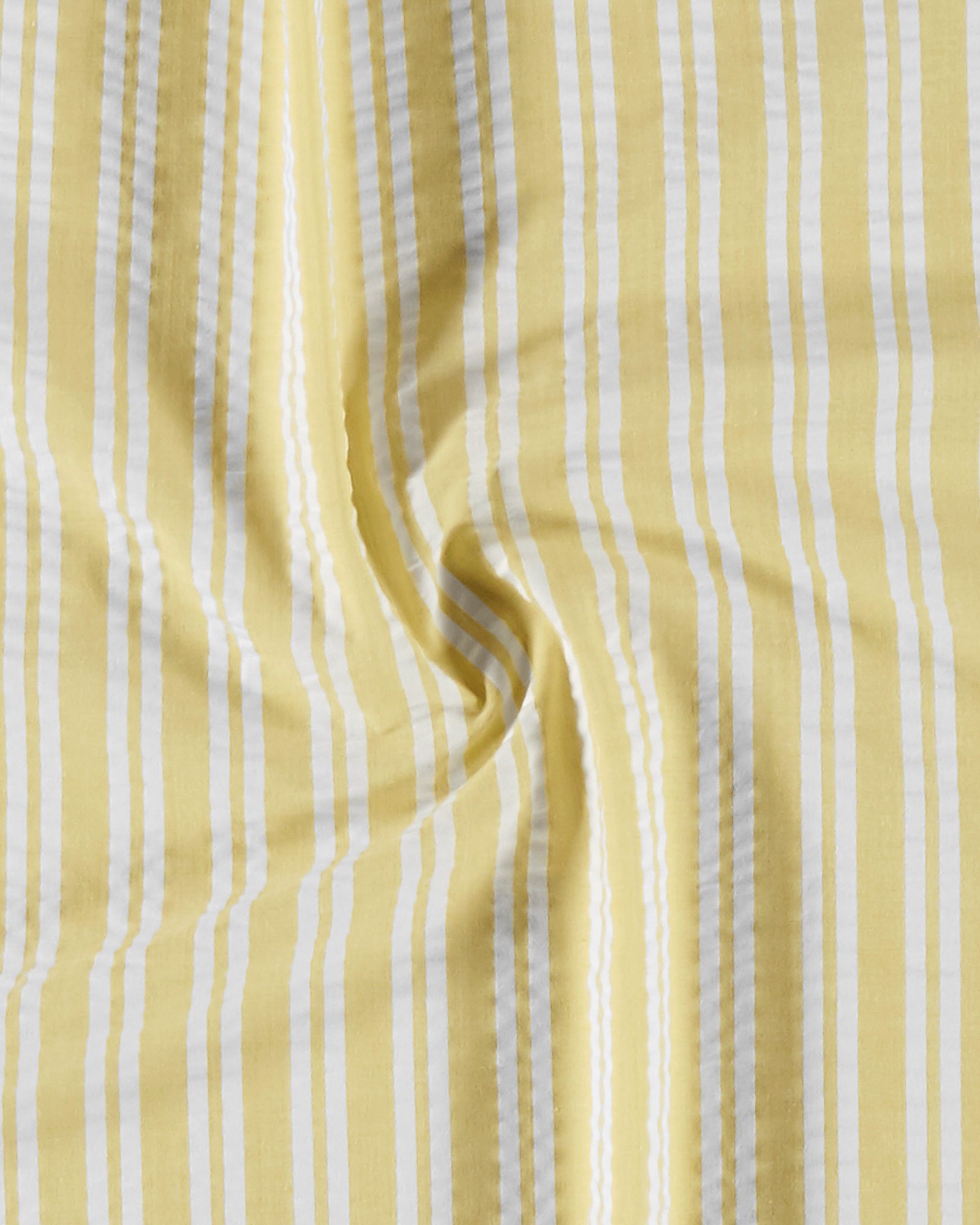 Organic seersucker yellow/white YD strip 580126_pack