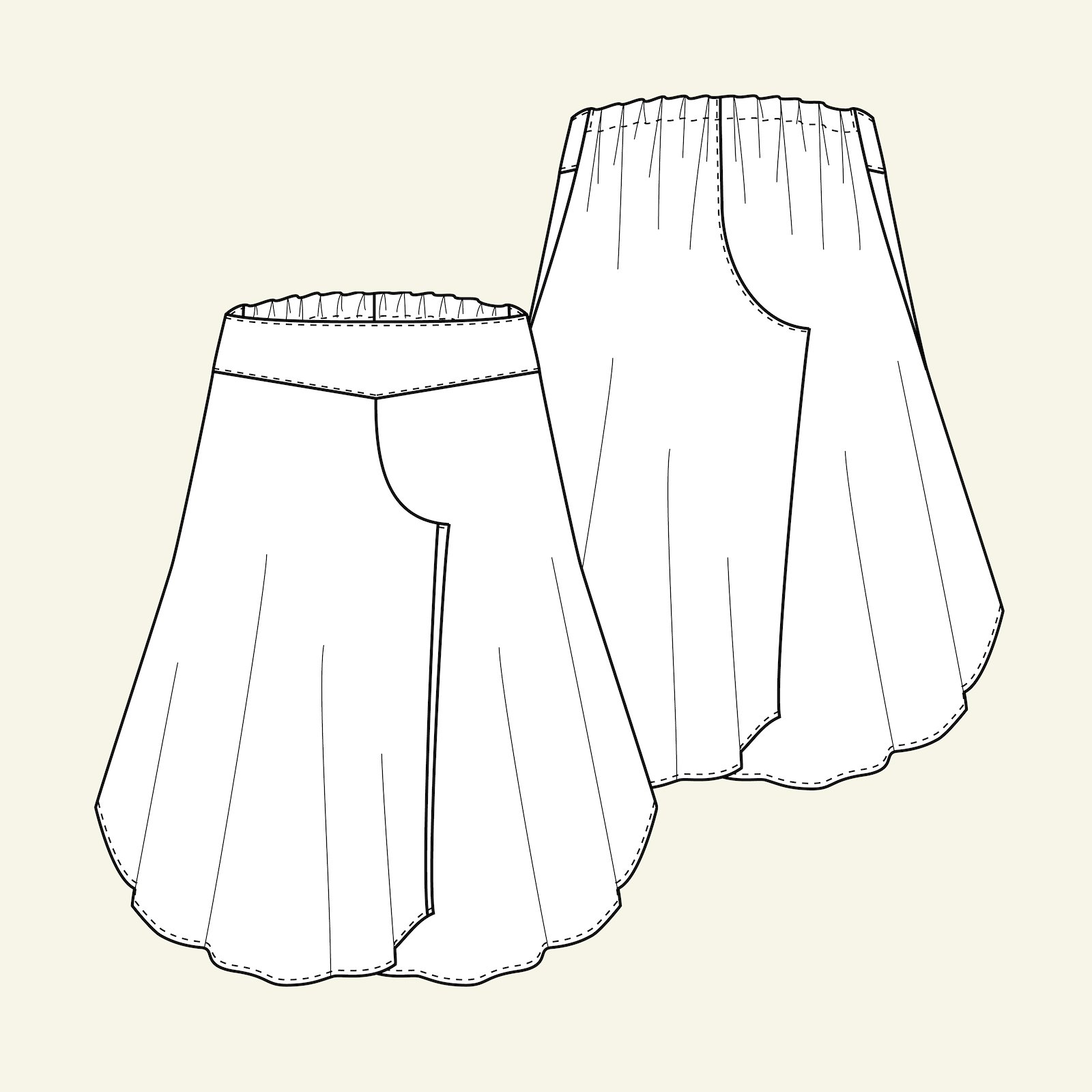 Pants skirt, 34/6 p20053_pack