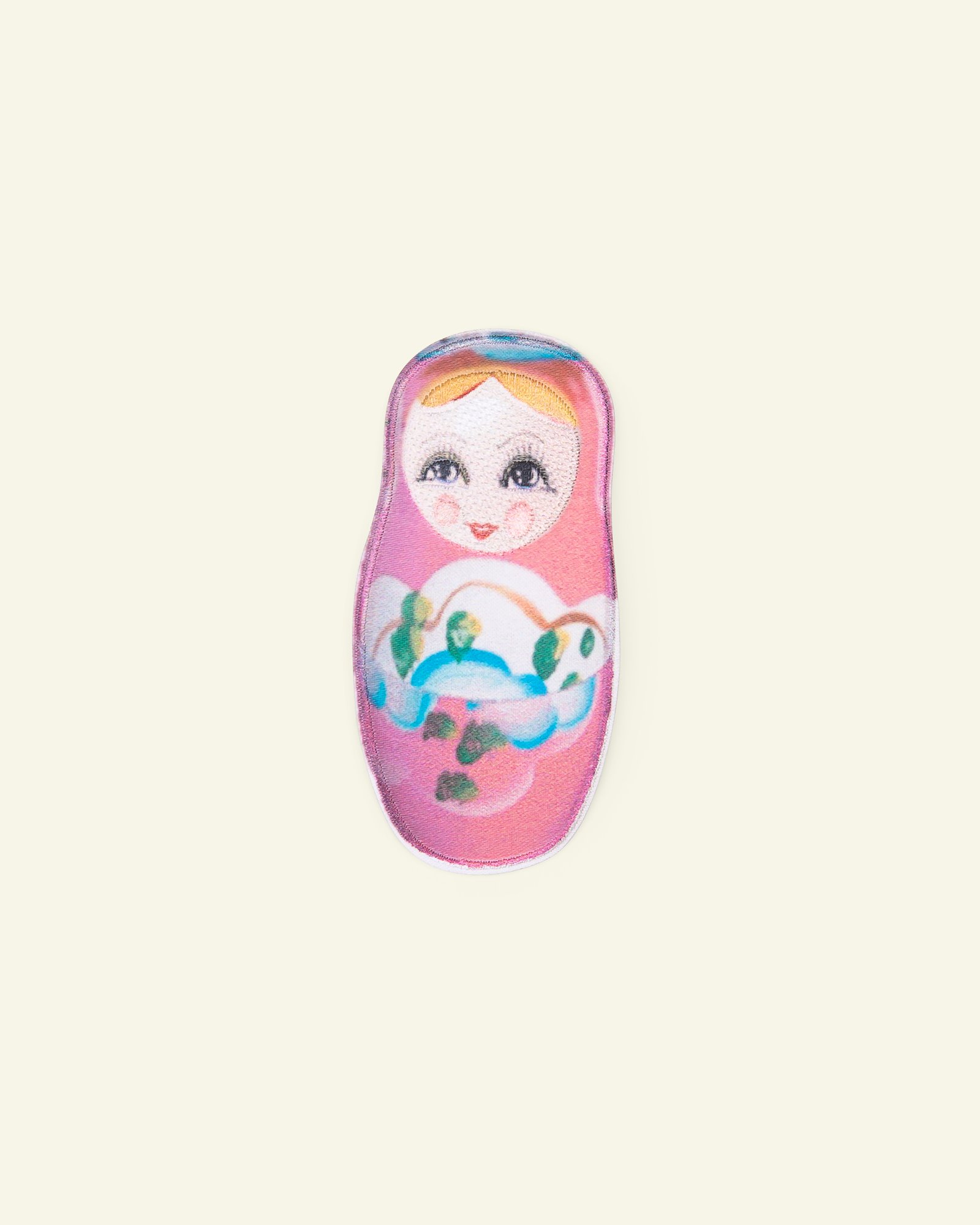 Patch babushka doll 40x80mm pink 1pc 24818_pack
