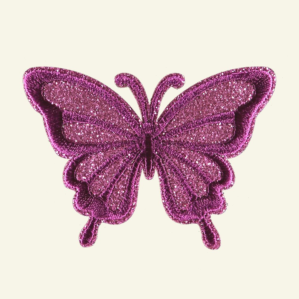 Patch butterfly 67x49mm pink 1pc 26340_pack