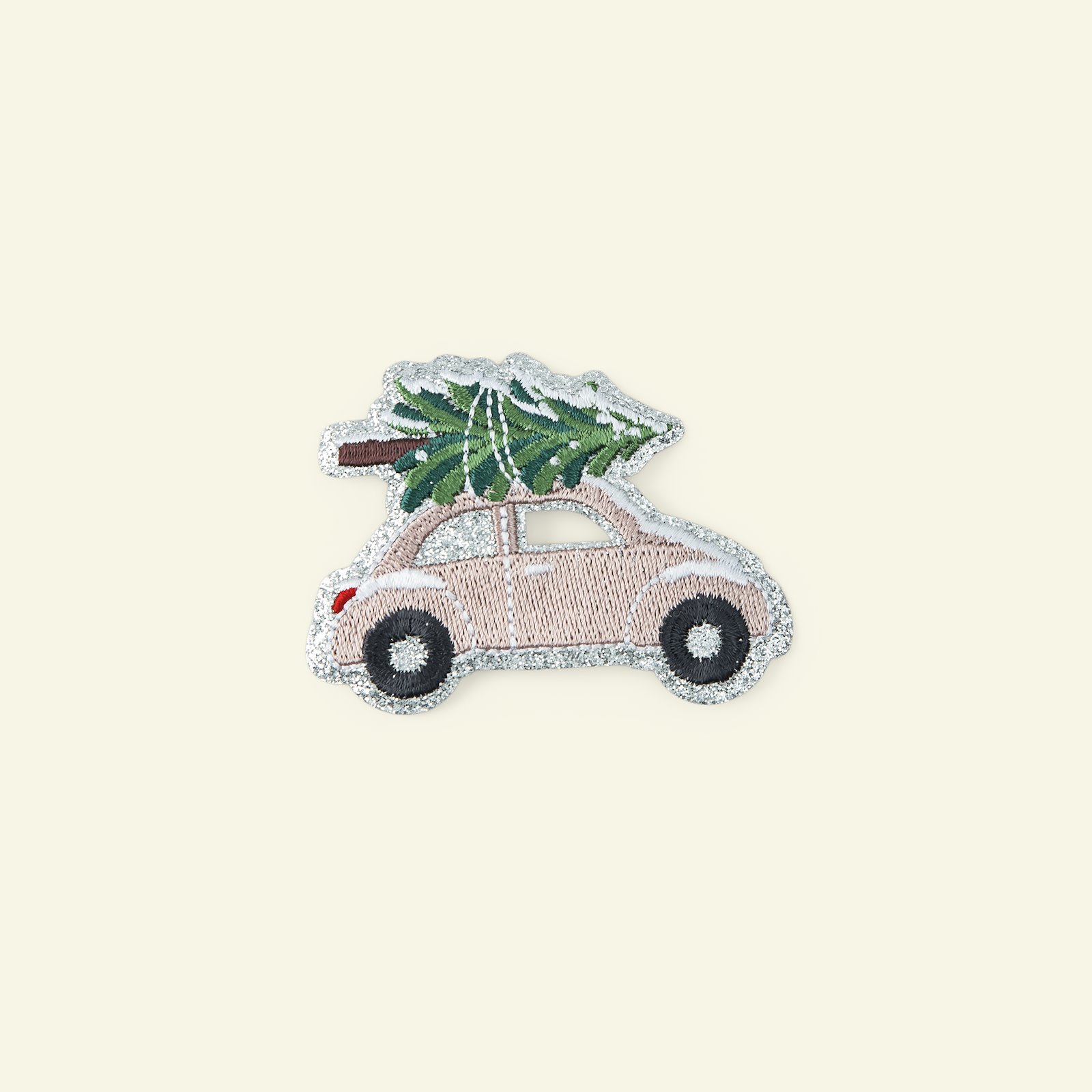 Patch car/tree 50x68mm silver/rose 24960_pack