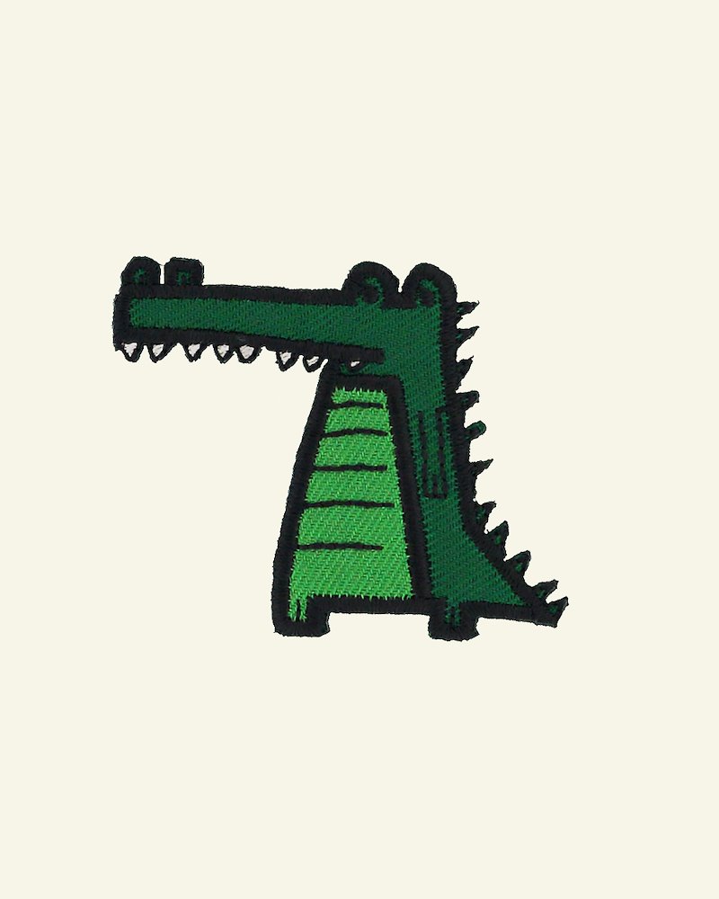 Patch crocodile 57x45mm green 1pc 26389_pack