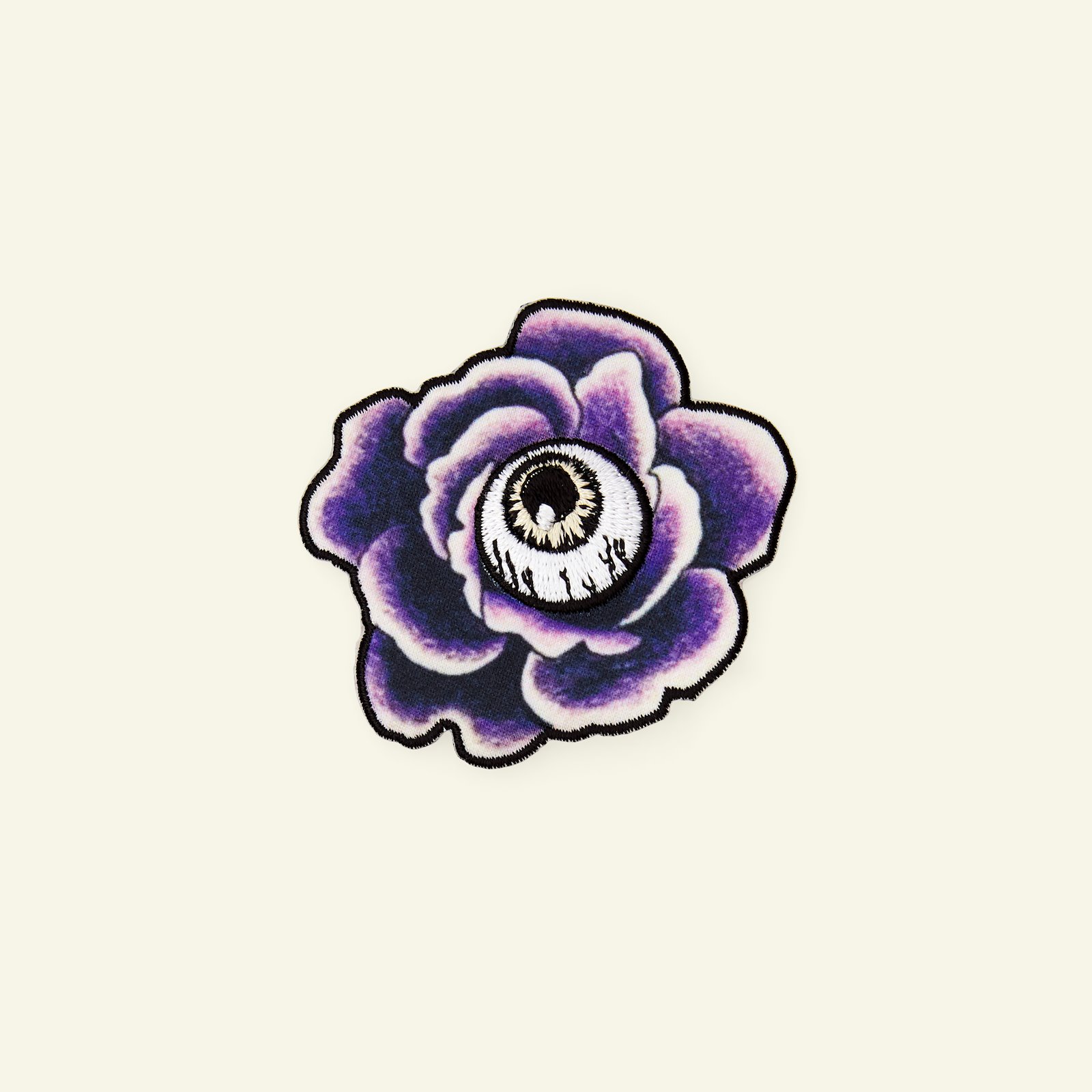 Patch flower w/eye 63x55mm black/violet 24988_pack