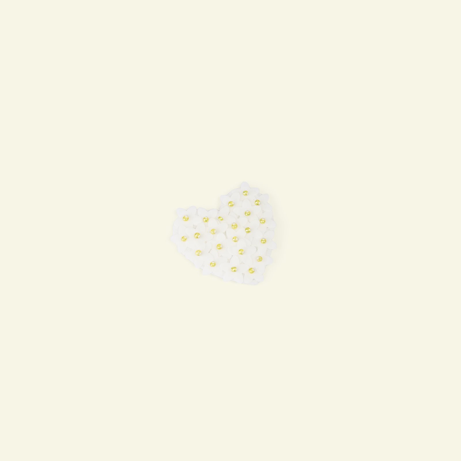 Patch heart 35x33mm sequin creme 1pc 26507_pack