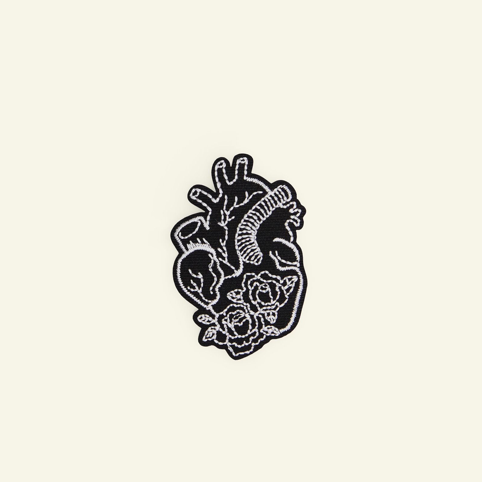 Patch heart 49x56mm black 24978_pack