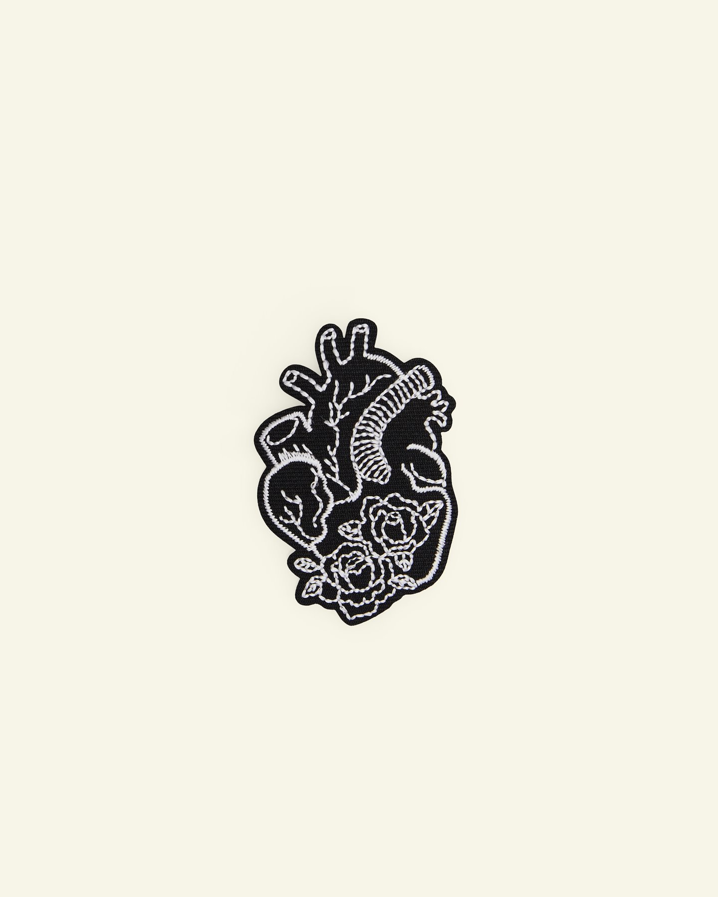 Patch heart 49x56mm black 24978_pack