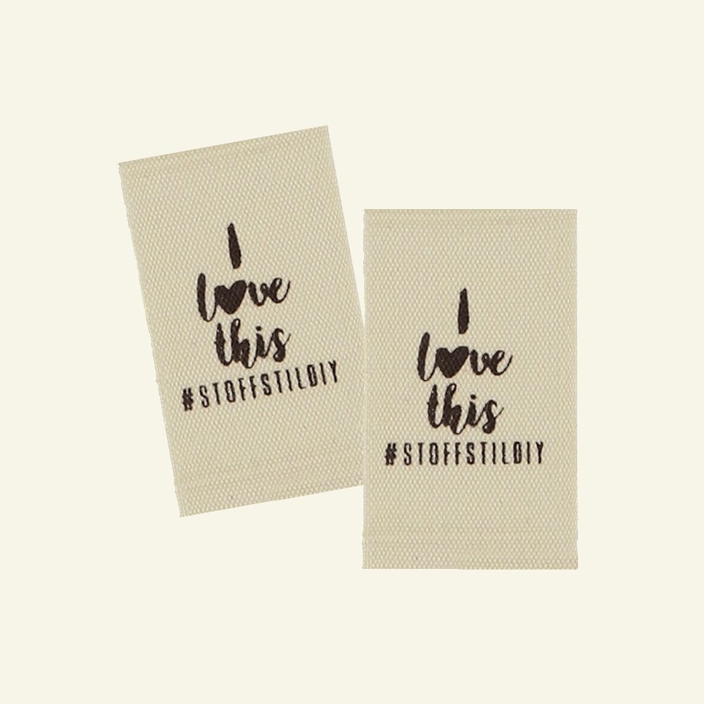 Patch "I love this" 25x40mm nature 2pcs 26317_pack