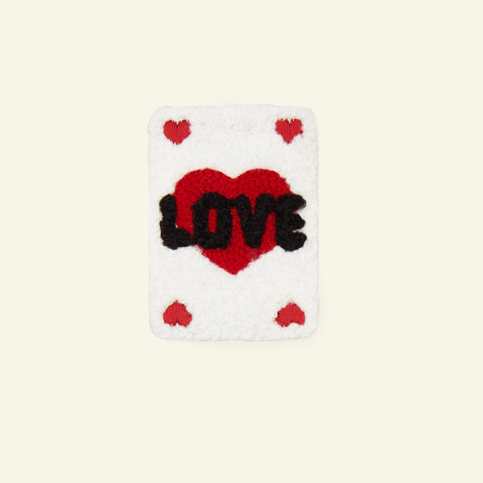 Patch playing card 48x69mm white/red 24984_pack
