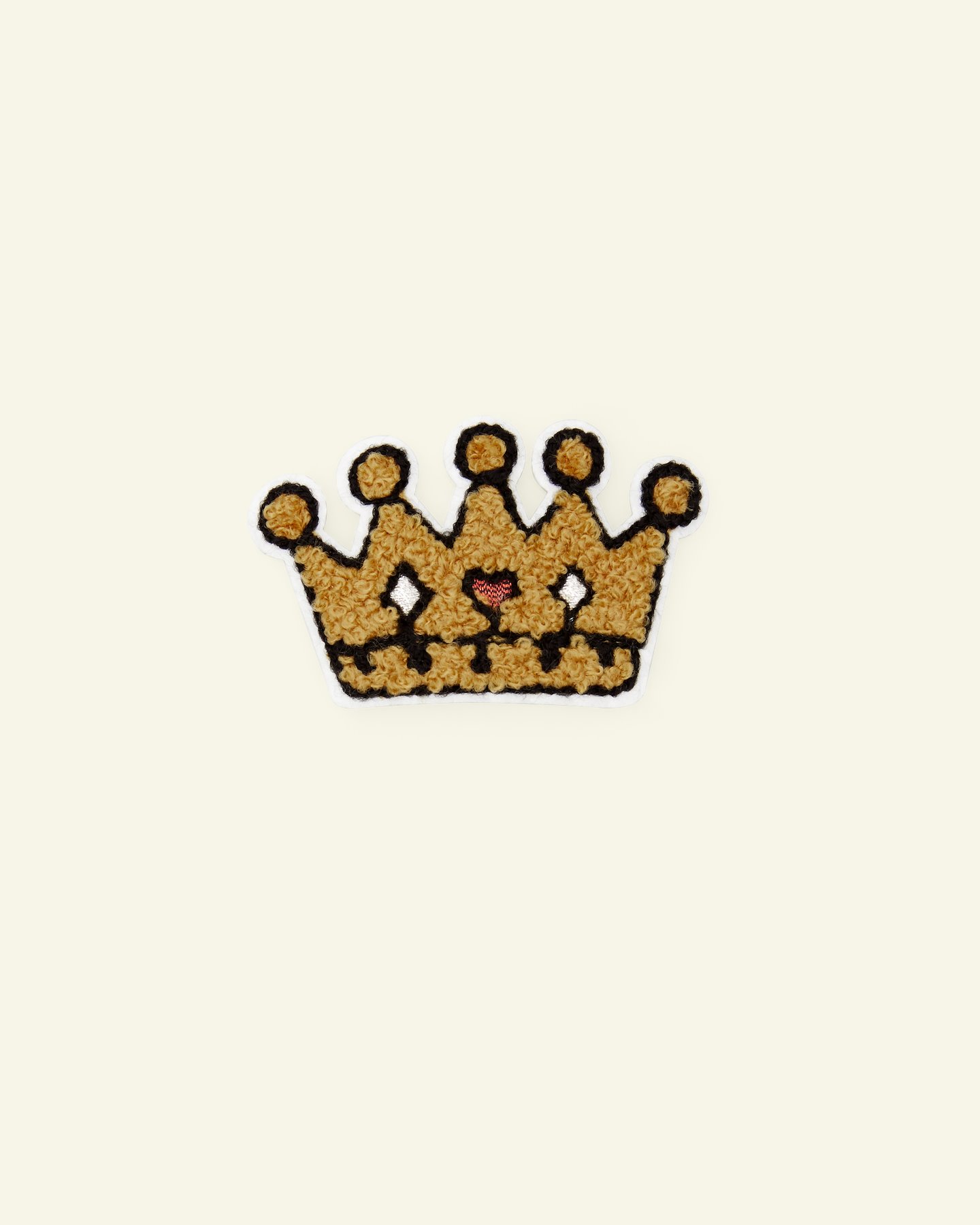 Patch royal crown 66x42mm beige 24986_pack