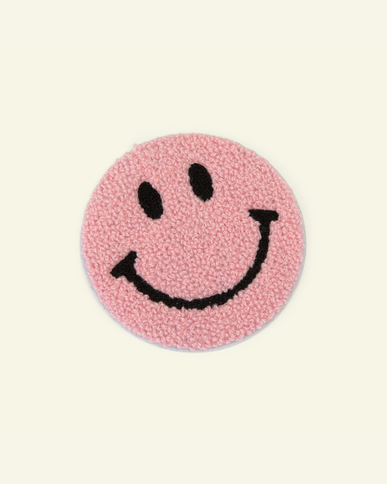 Patch smiley 9,5cm pink 1pcs 24926_pack