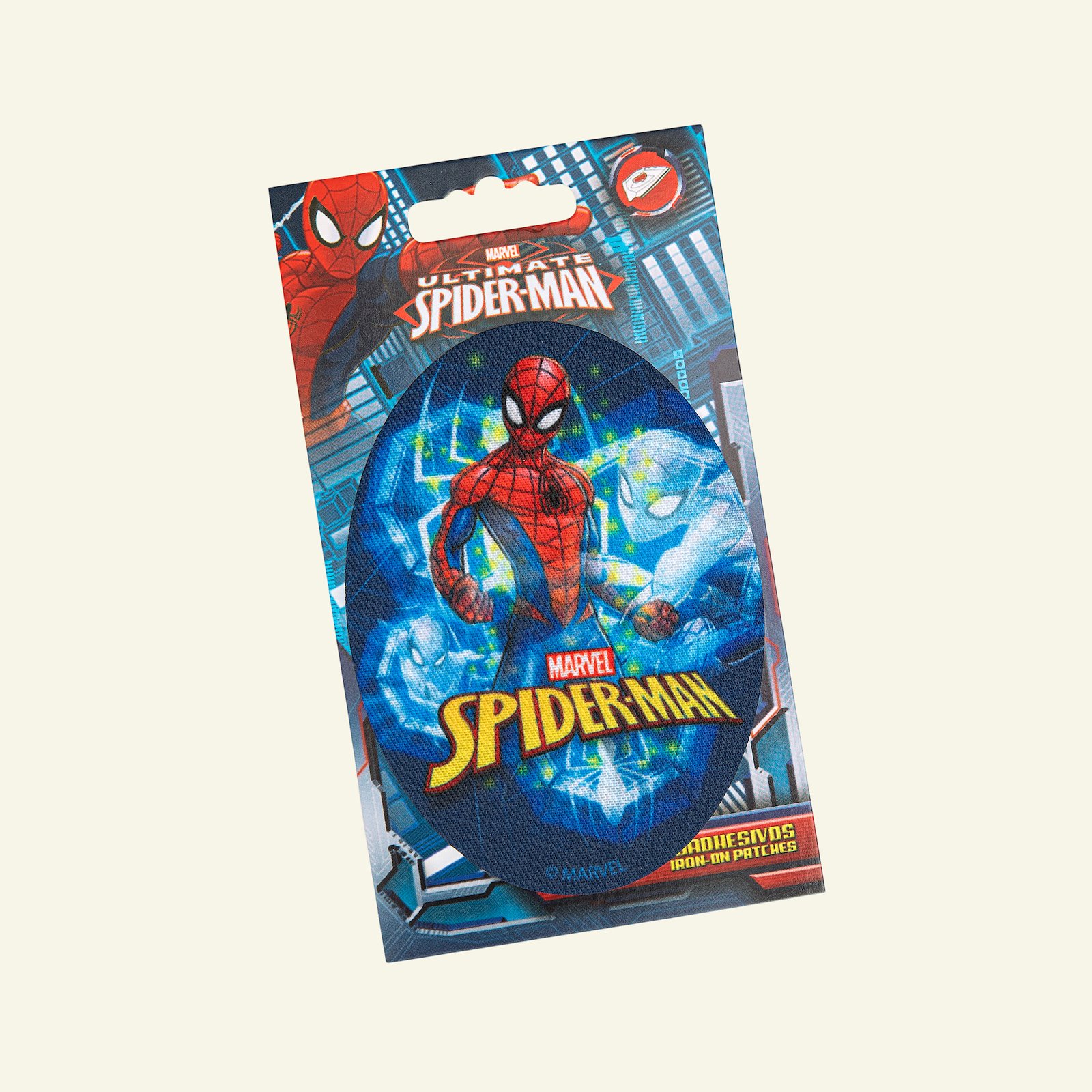 Patch Spiderman 110x80mm blue/red 1pcs | Selfmade® (Stoff & Stil)
