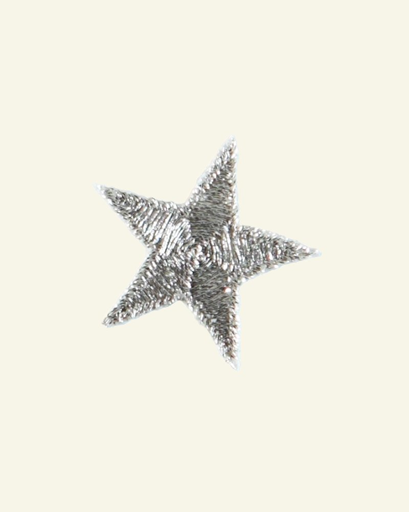 Patch star 2,6 x 2,6 cm silver col. 1pcs 23555_pack