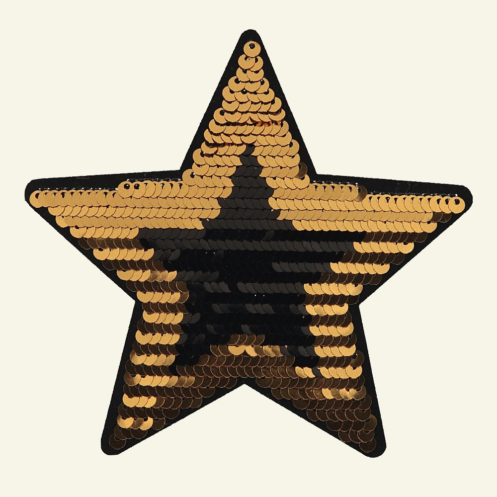 Patch star 2-side sequins 105x105mm 1pc 24613_pack