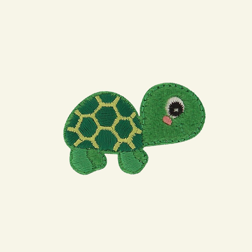 Patch turtle 45x26mm green 1pc 26396_pack