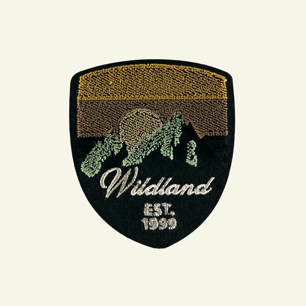 Patch Wildland 65x75mm black/curry 1pc 26360_pack
