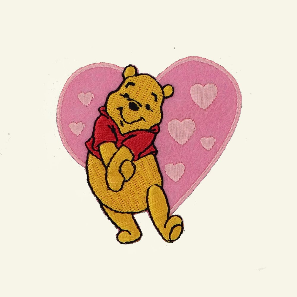 Patch WINNIE THE POOH 60mm pink/yel. 1pc 24664_pack