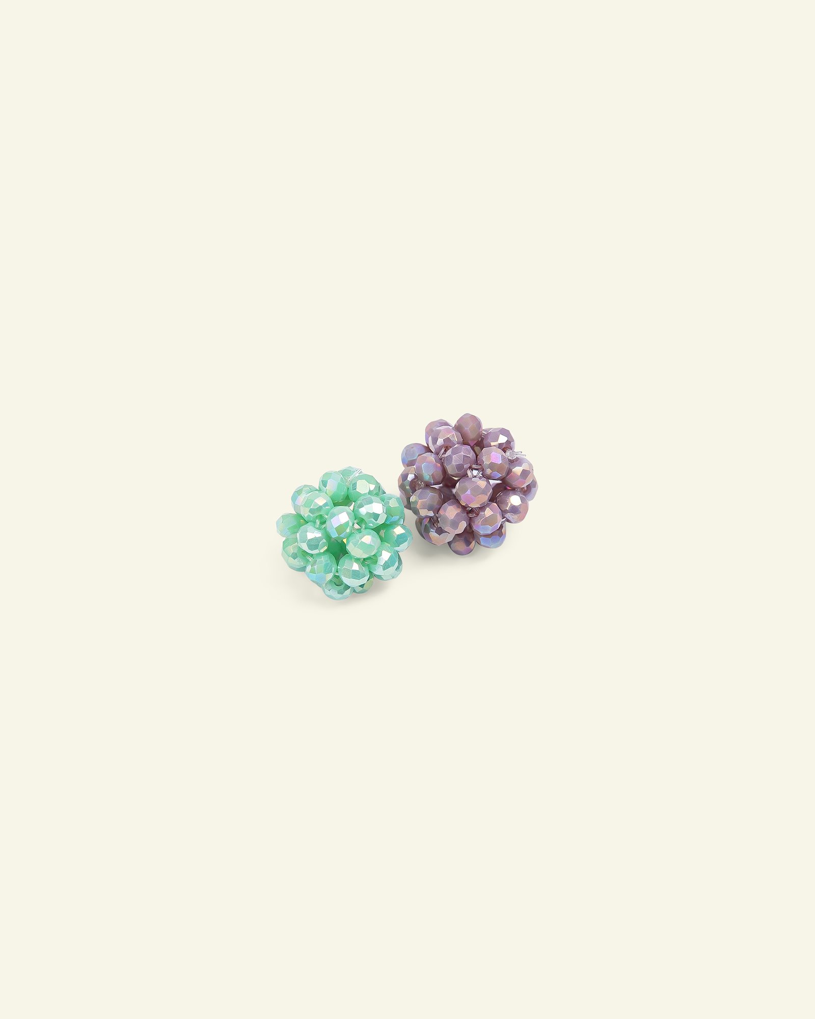 Pearl facet ball 16mm heather / mint 2pc 45468_pack
