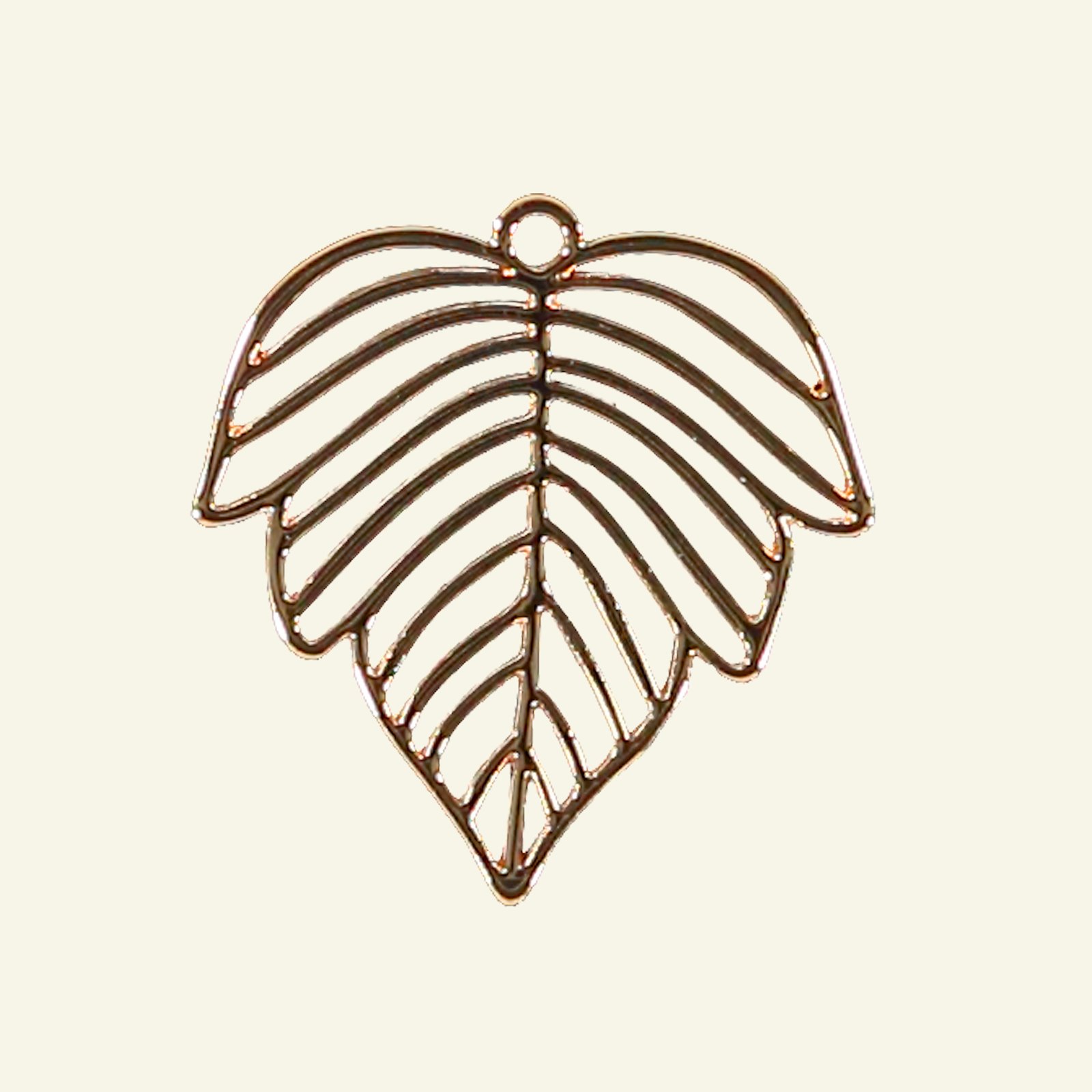 Pendant leaf 28x27mm gold colored 1 pc 96243_pack