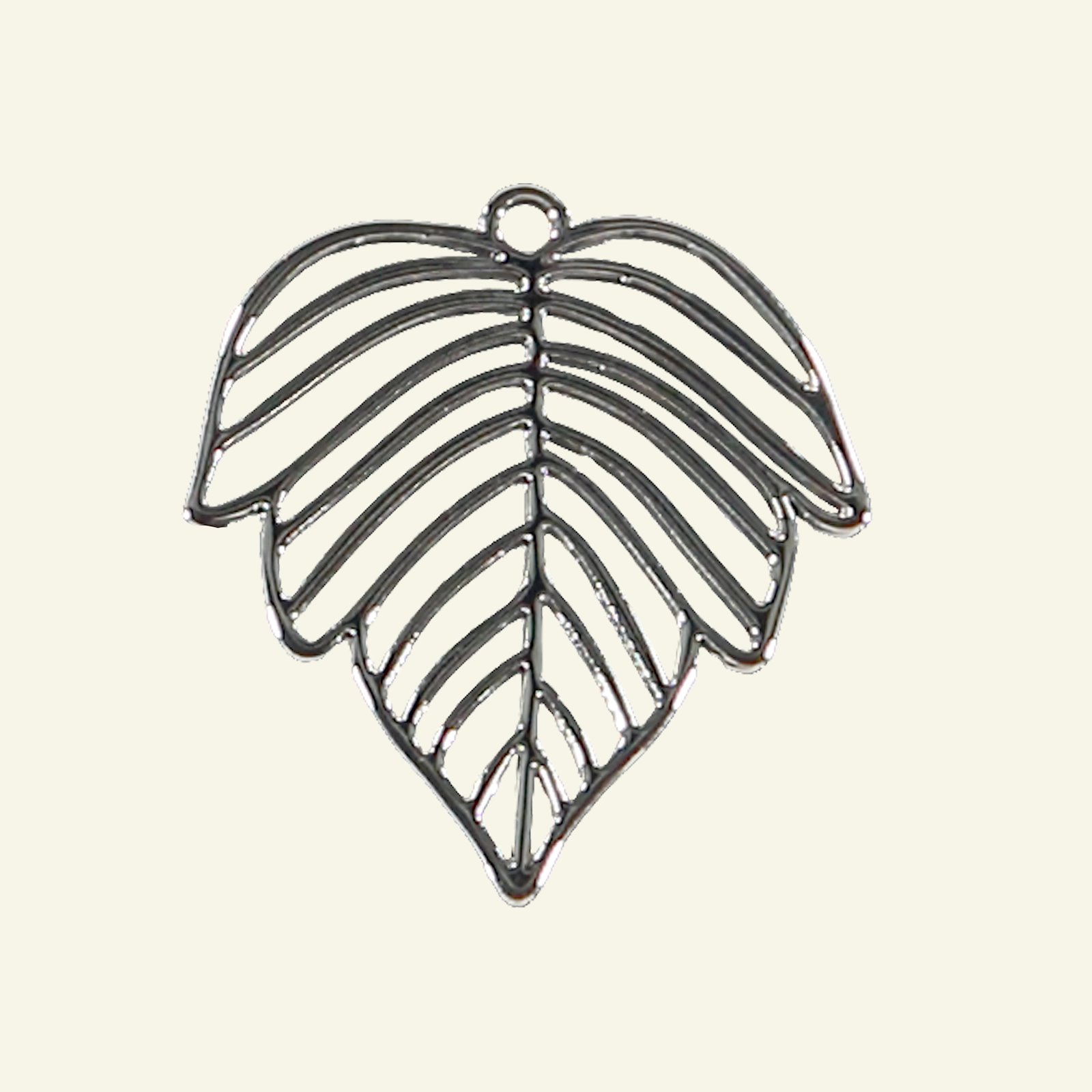 Pendant leaf 28x27mm silver colored 1 pc 96244_pack