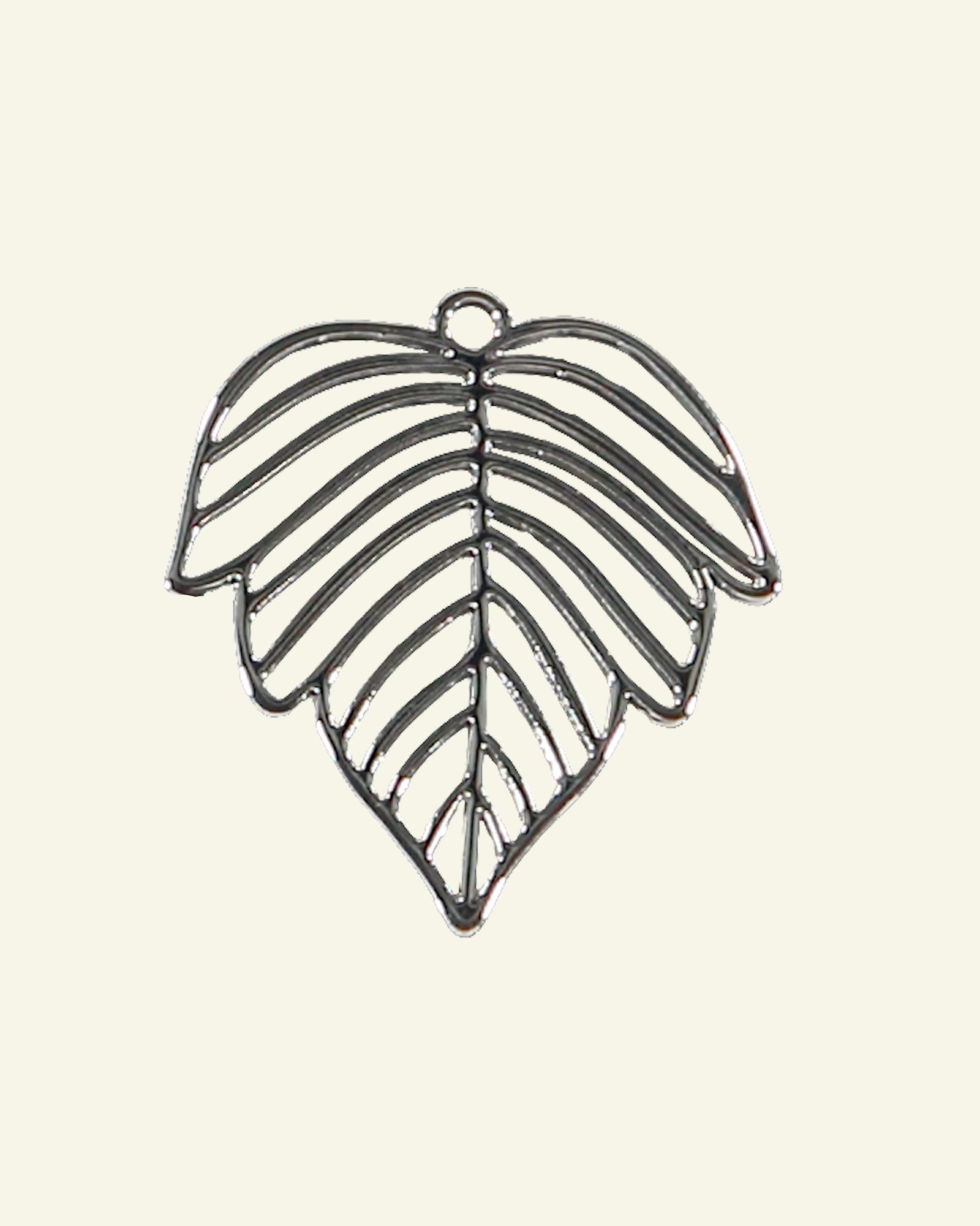 Pendant leaf 28x27mm silver colored 1 pc 96244_pack