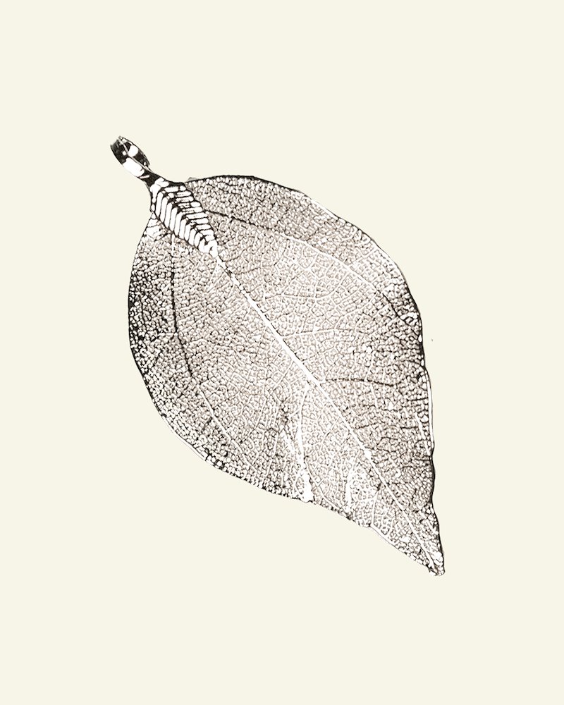 Pendant leaf silver colored 96487_pack